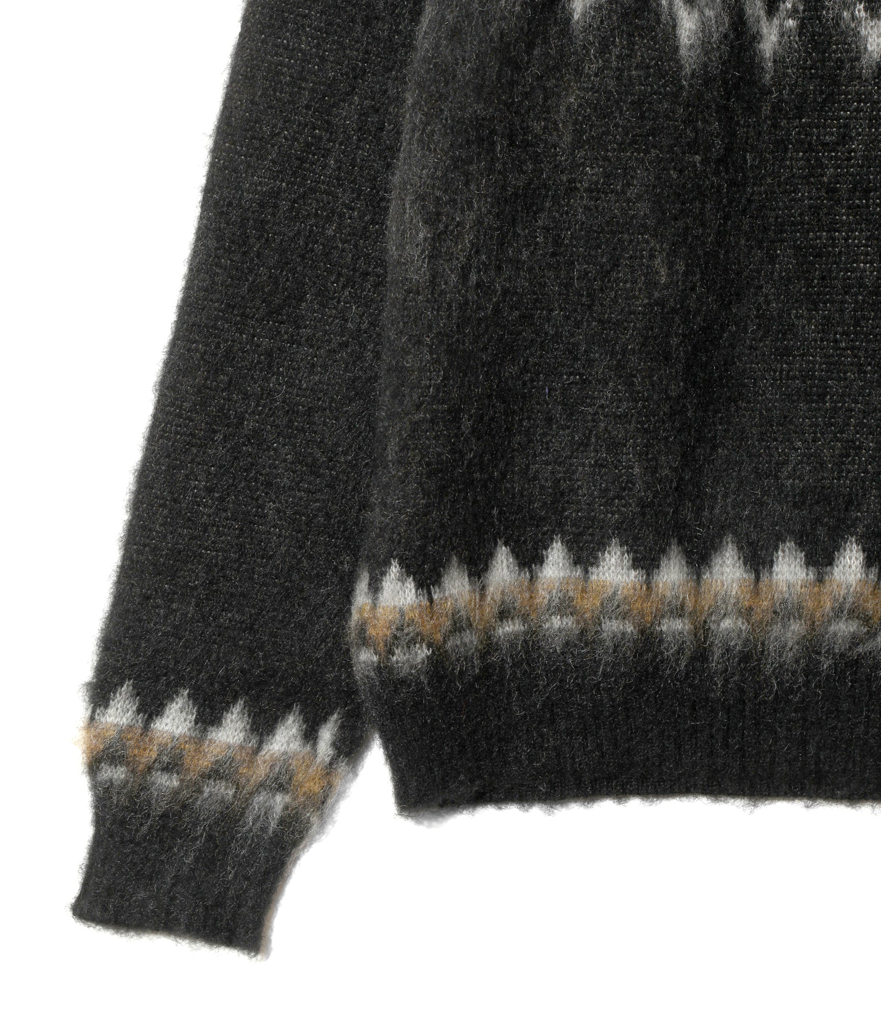 Mohair Crew Neck Sweater - Black - Nordic Skull
