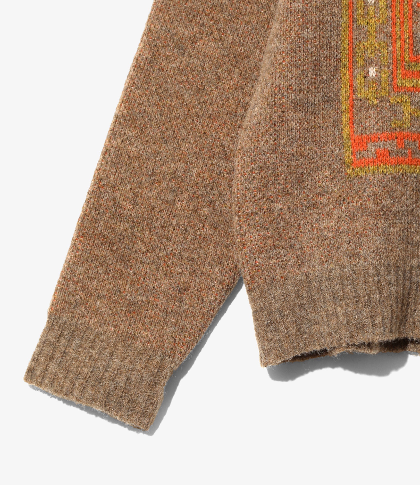 Crew Neck Sweater - Beige - Shetland