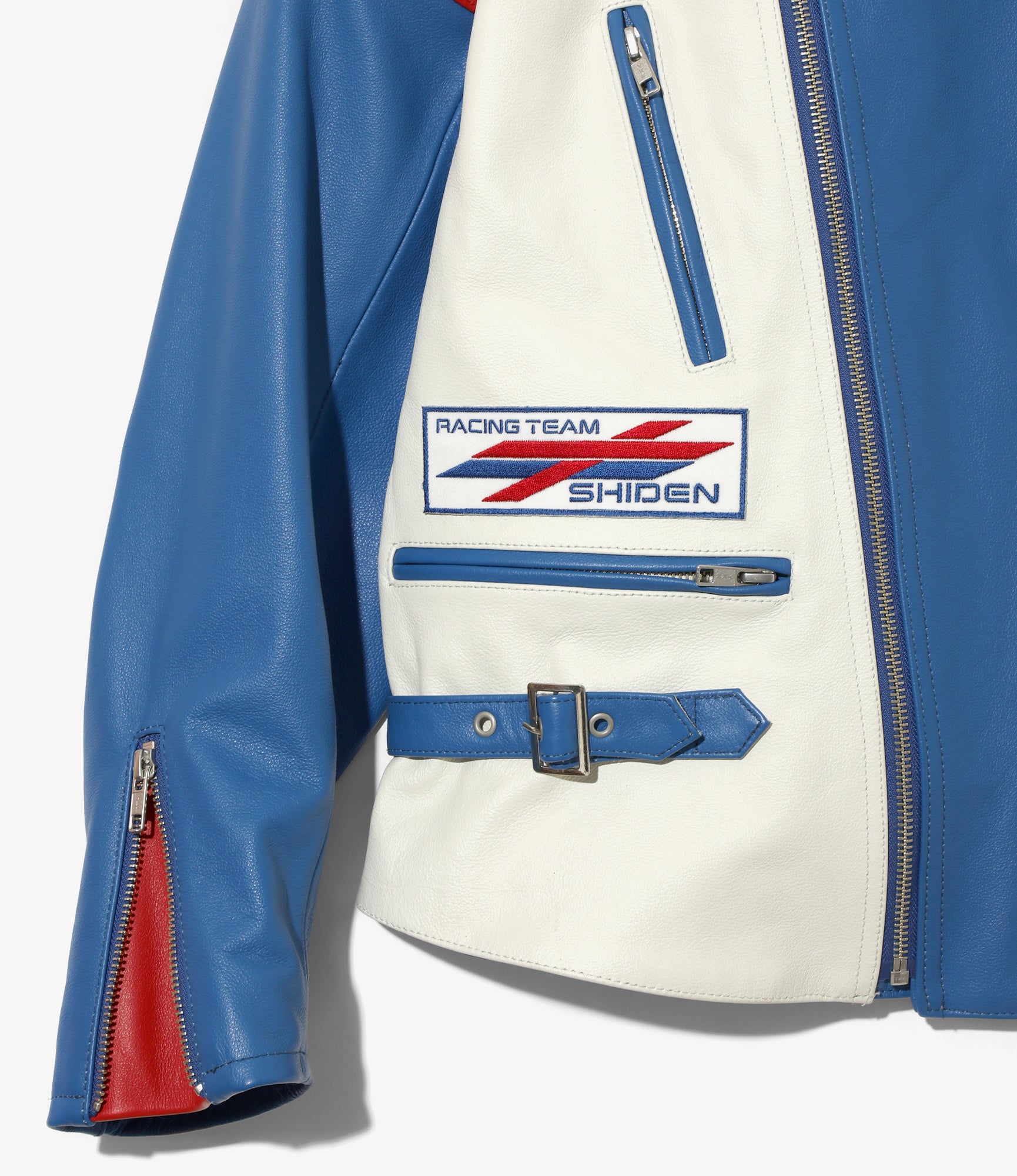 Motorcycle Jacket - Tricolour - Cowhide Leather