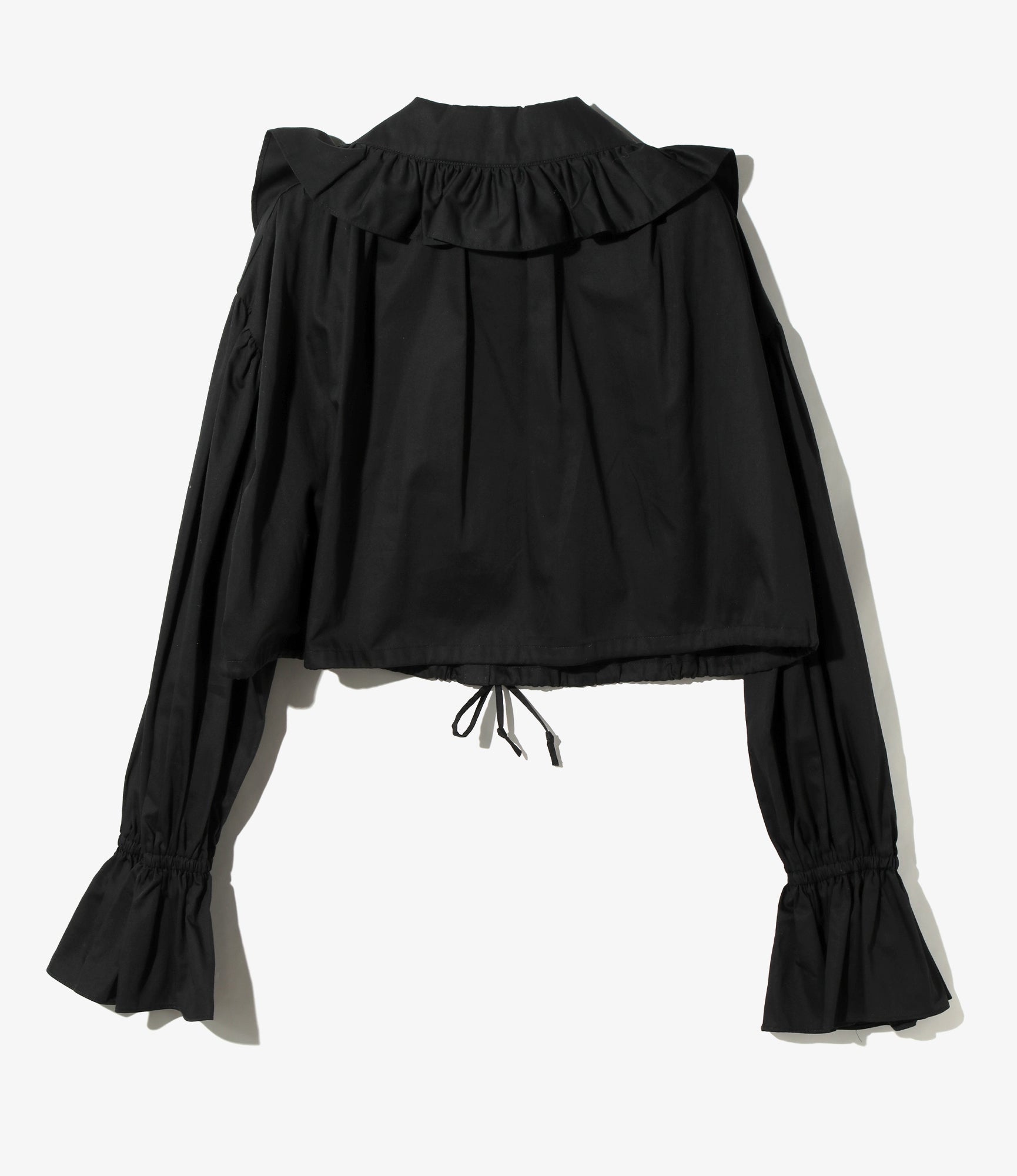 Monogram Stitch Spencer Shirt - Black- Sateen