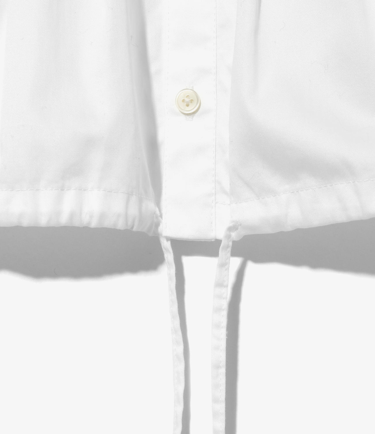 Monogram Stitch Spencer Shirt - White - Sateen