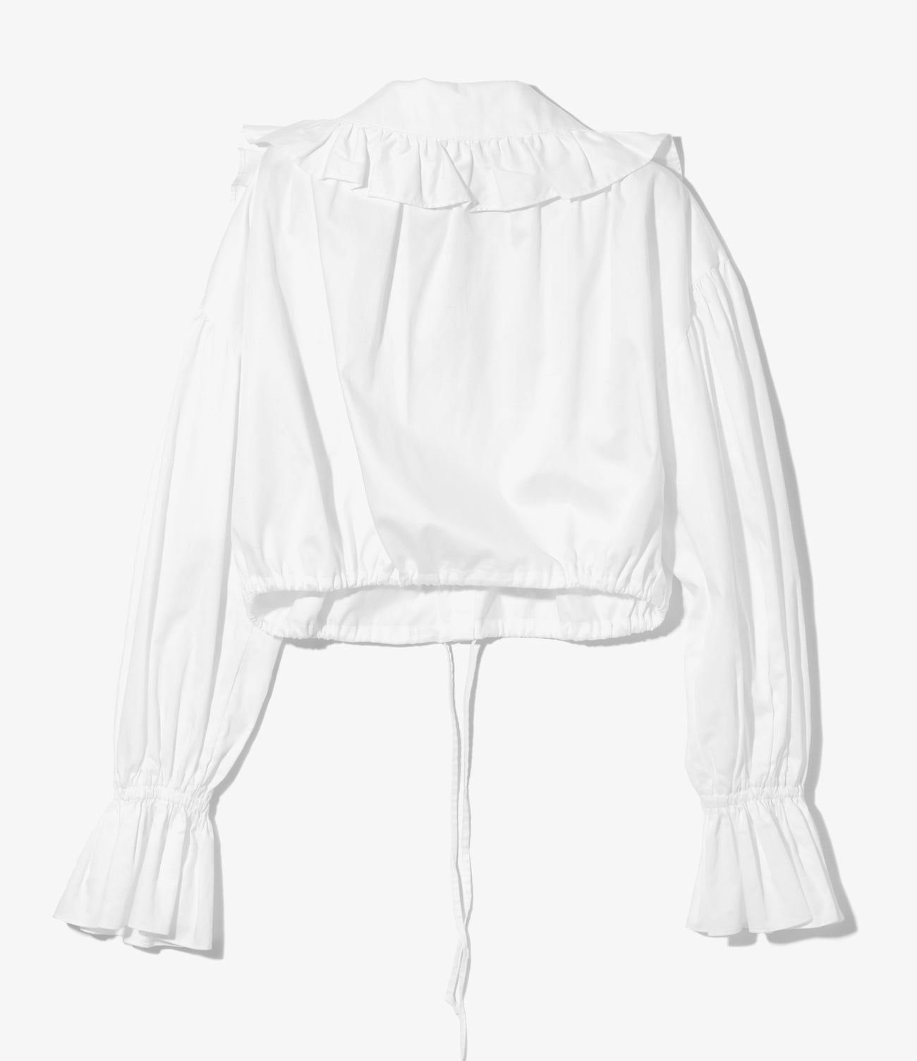 Monogram Stitch Spencer Shirt - White - Sateen