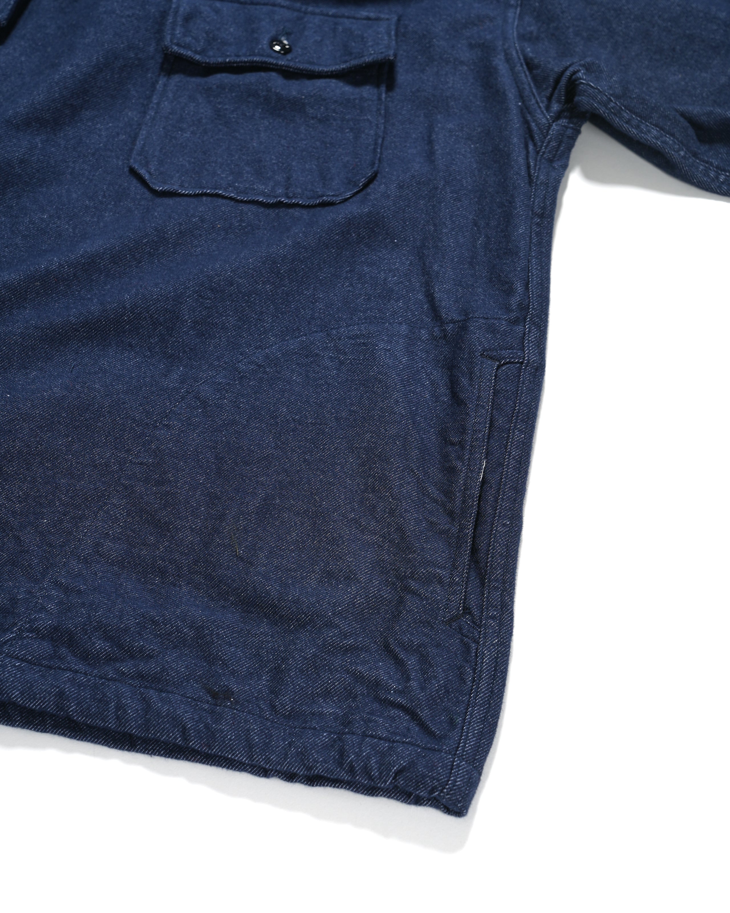 Cagoule Shirt - Indigo Cotton Denim Flannel