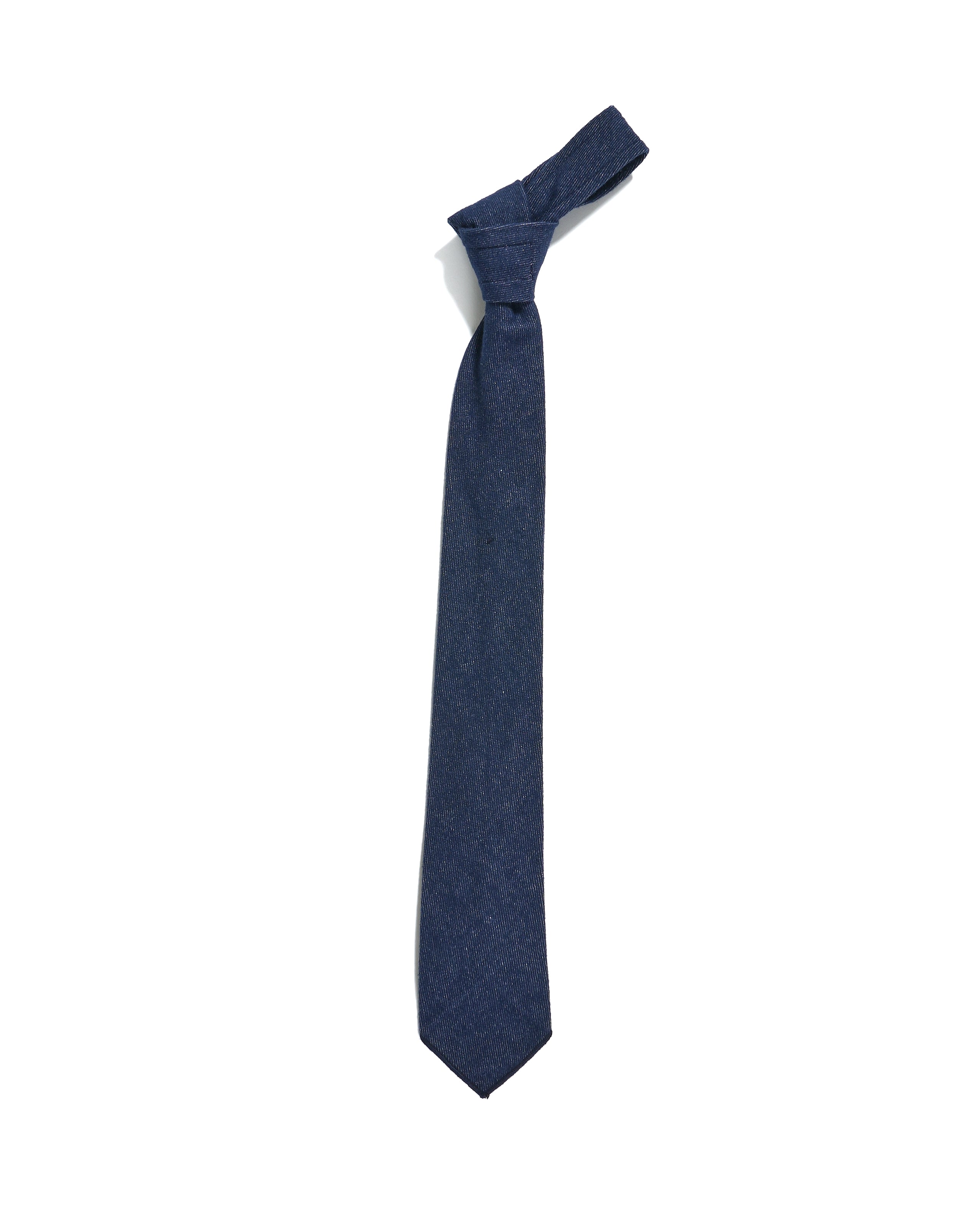 Neck Tie - Indigo Cotton Denim Flannel