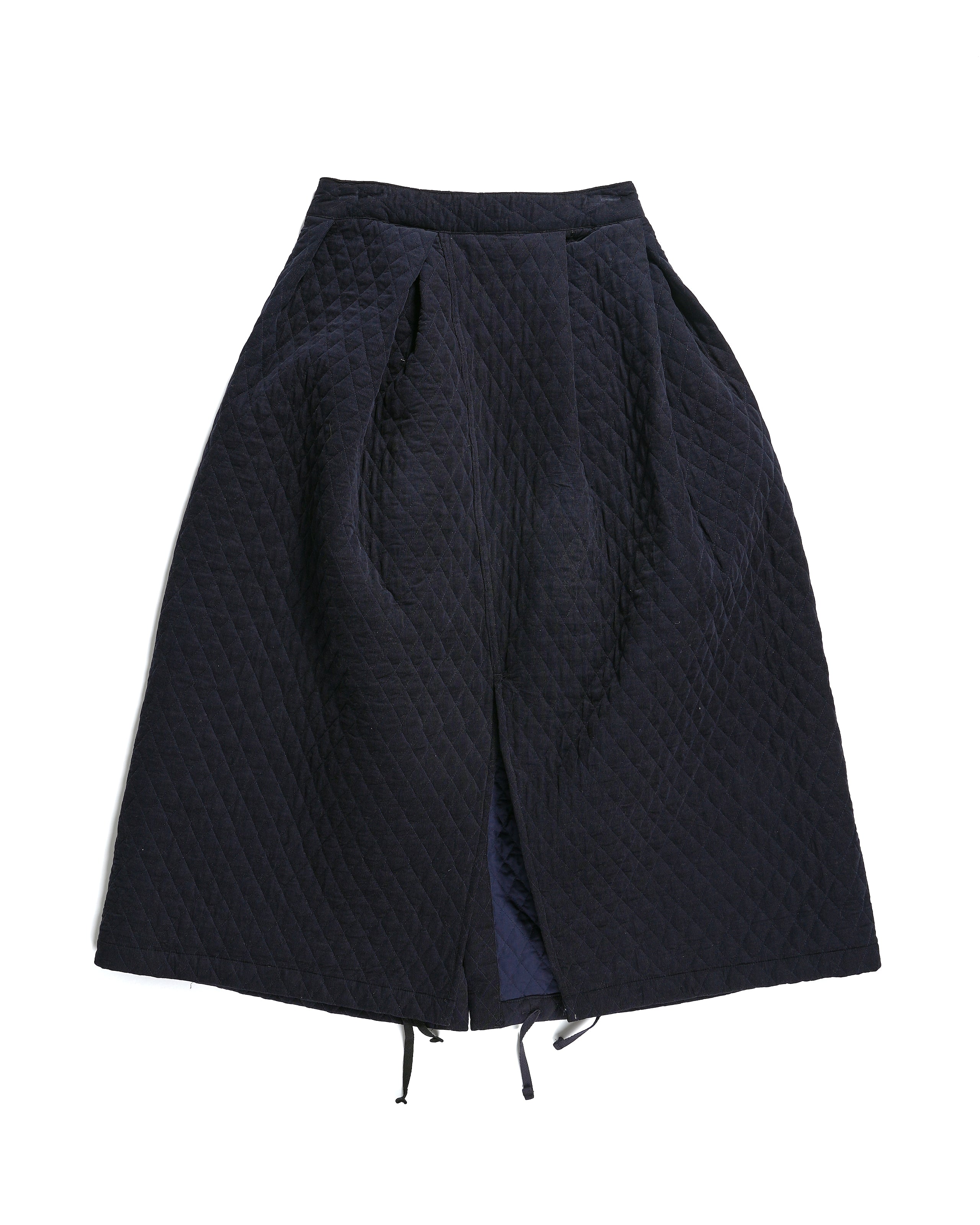 Tuck Skirt - Dk. Navy CP Quilted Corduroy