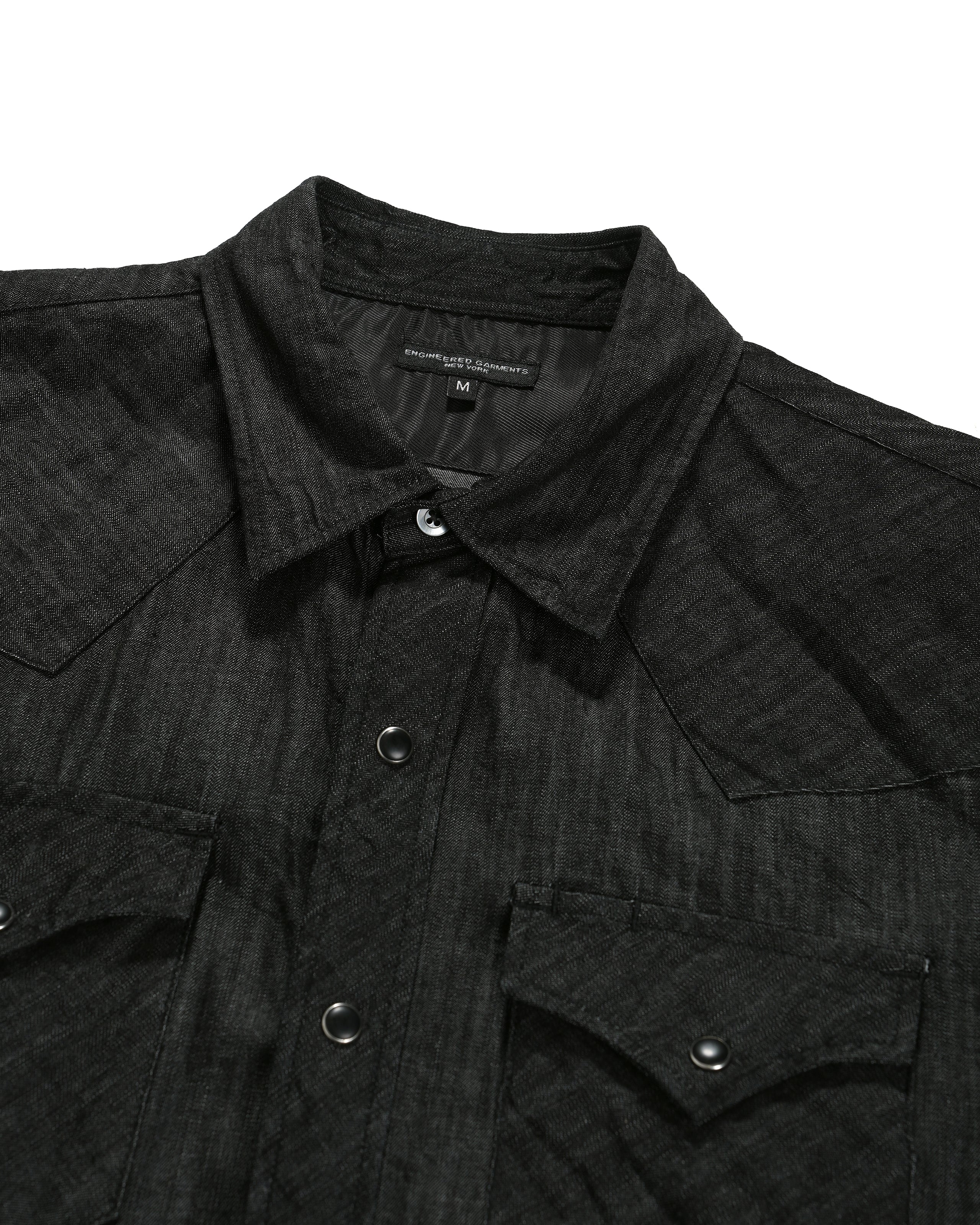 Combo Western Shirt - Black Cotton Denim Shirting