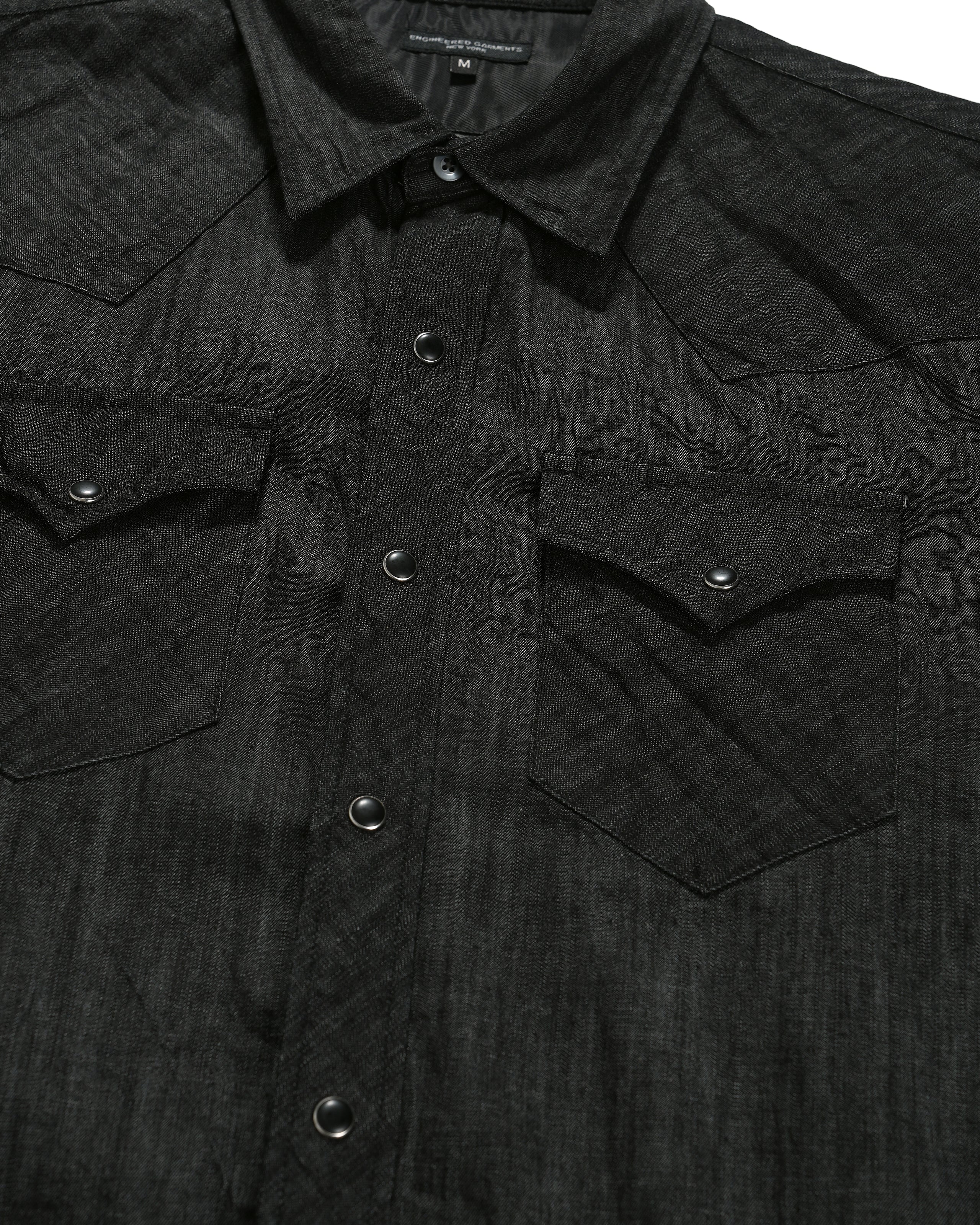 Combo Western Shirt - Black Cotton Denim Shirting