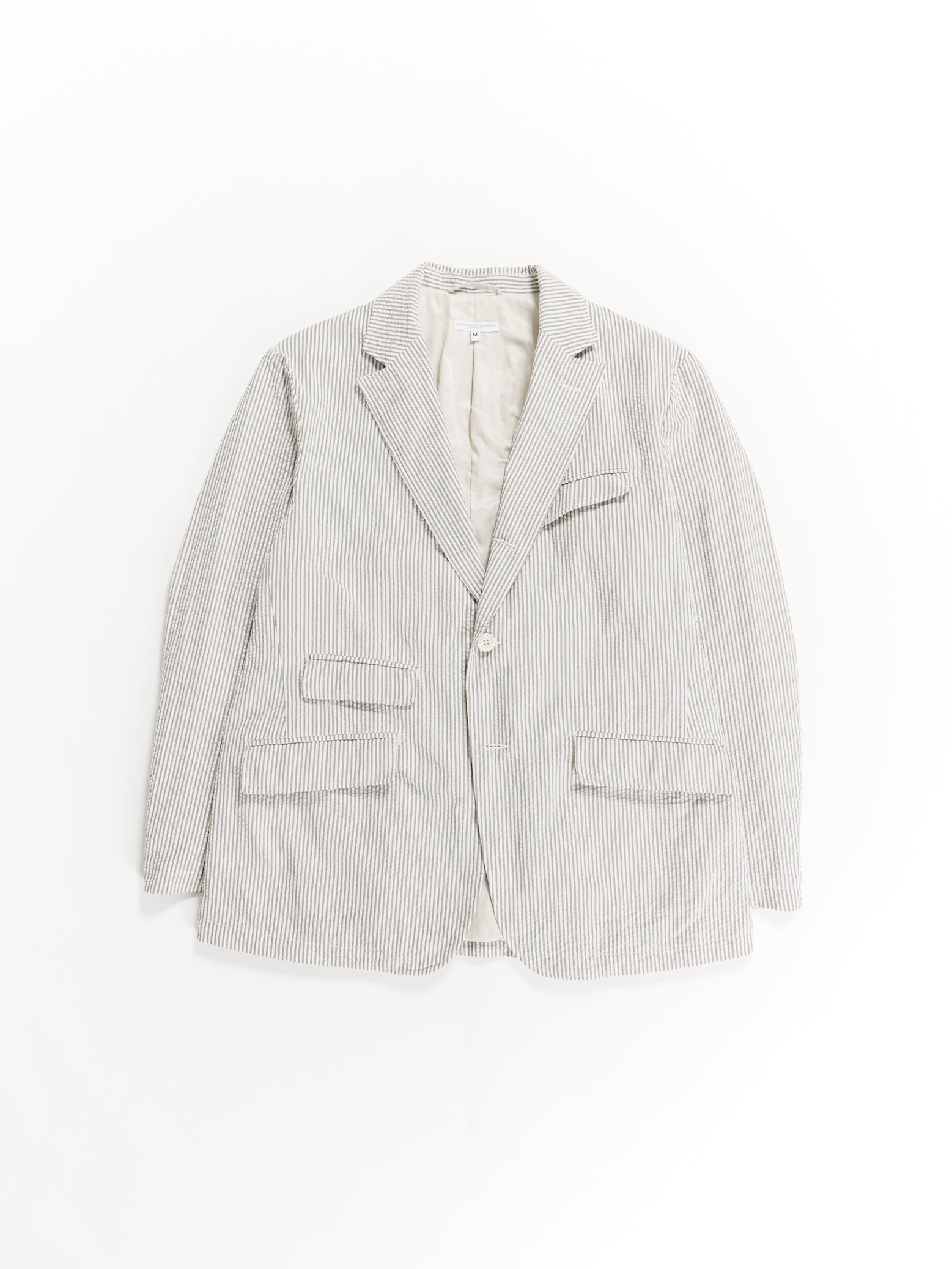 Andover Jacket - Navy / Natural Cotton Seersucker