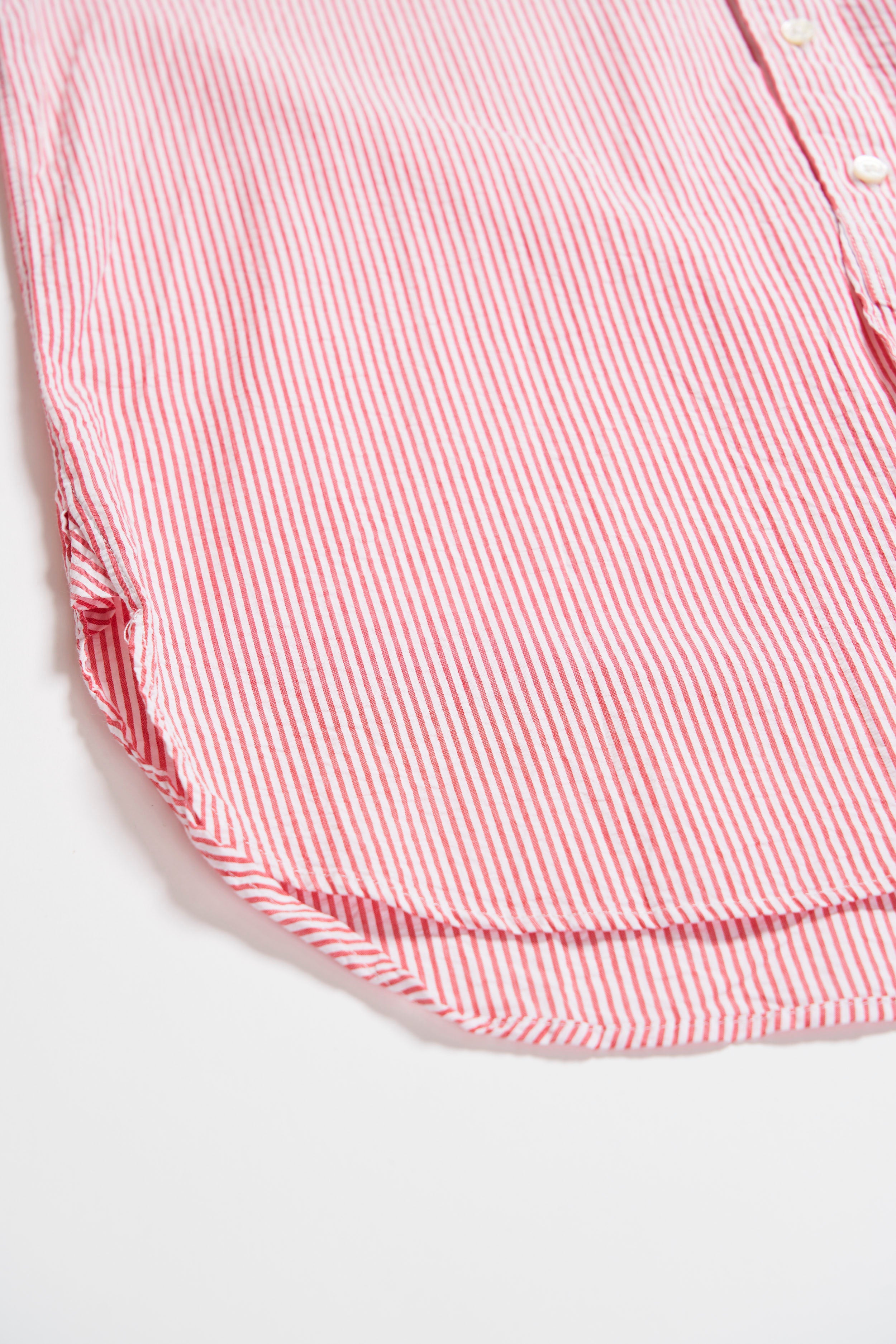 19 Century BD Shirt - Red / White Cotton Seersucker
