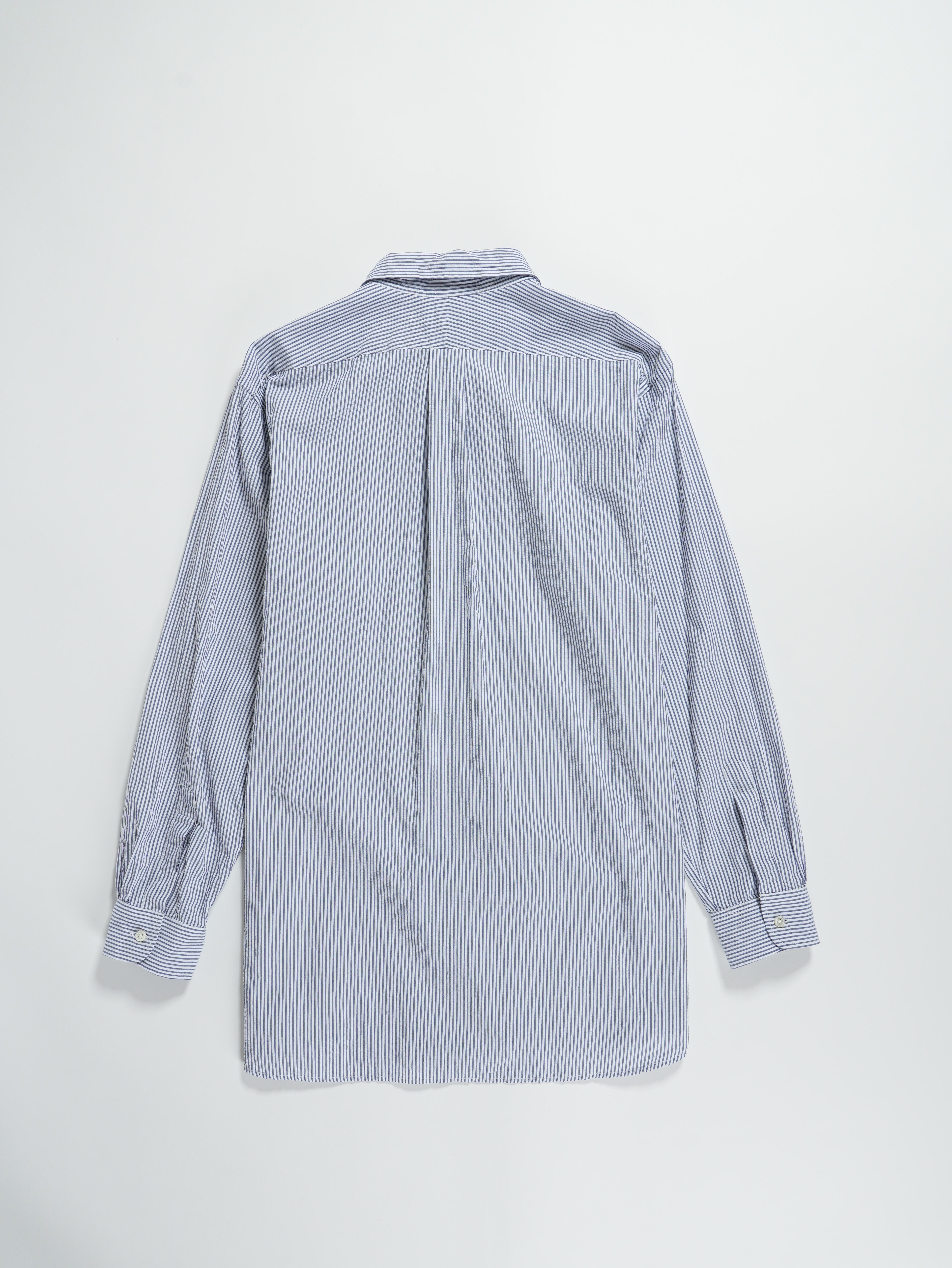 19 Century BD Shirt - Navy / White Cotton Seersucker