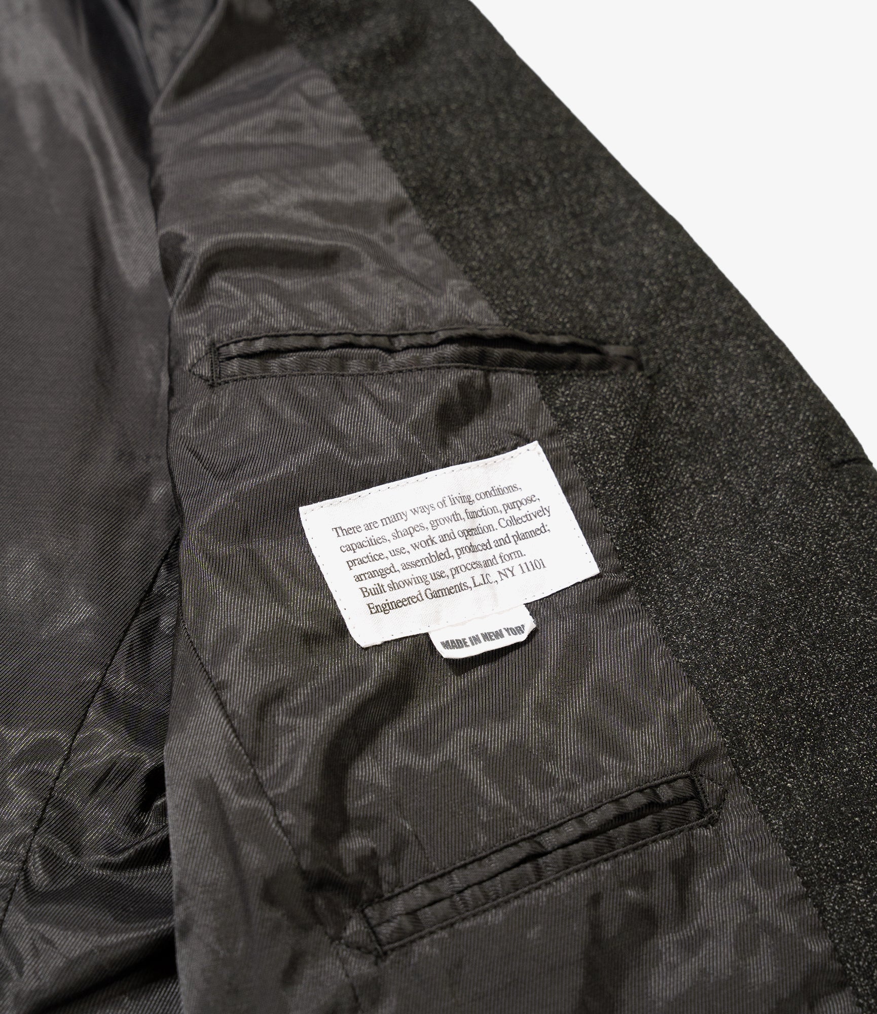 Andover Jacket - Charcoal Poly Wool Printed HB