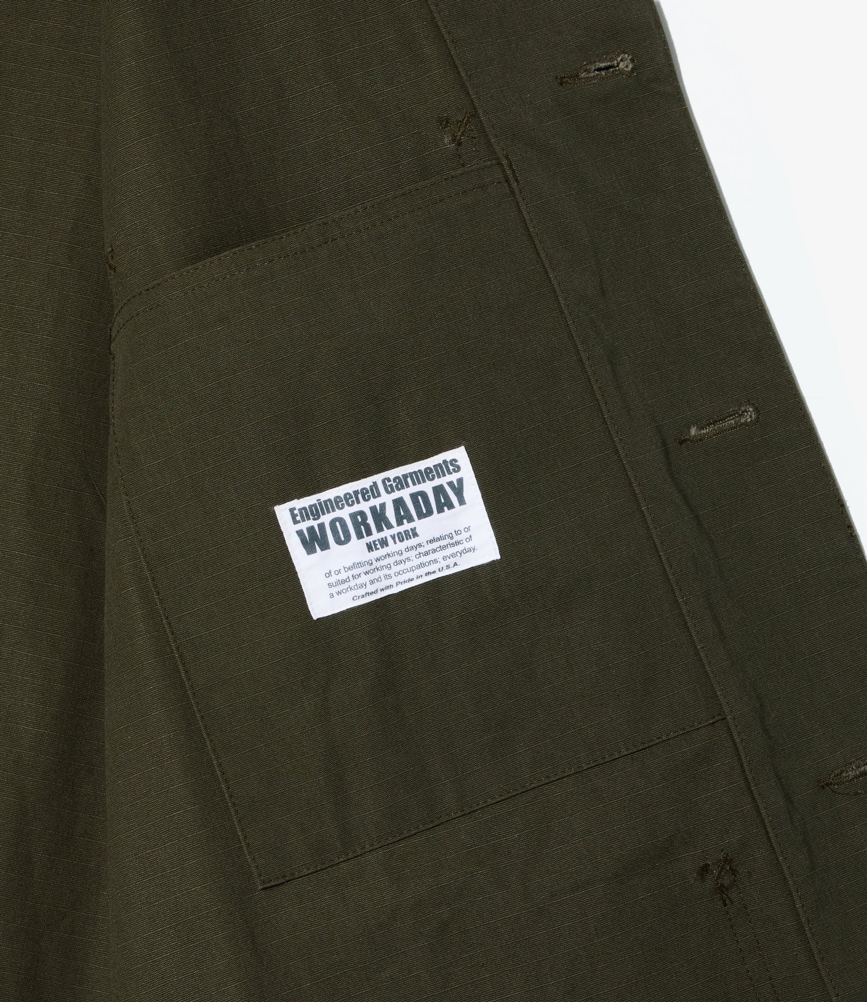 Shop Coat - Olive Heavyweight Cotton Ripstop