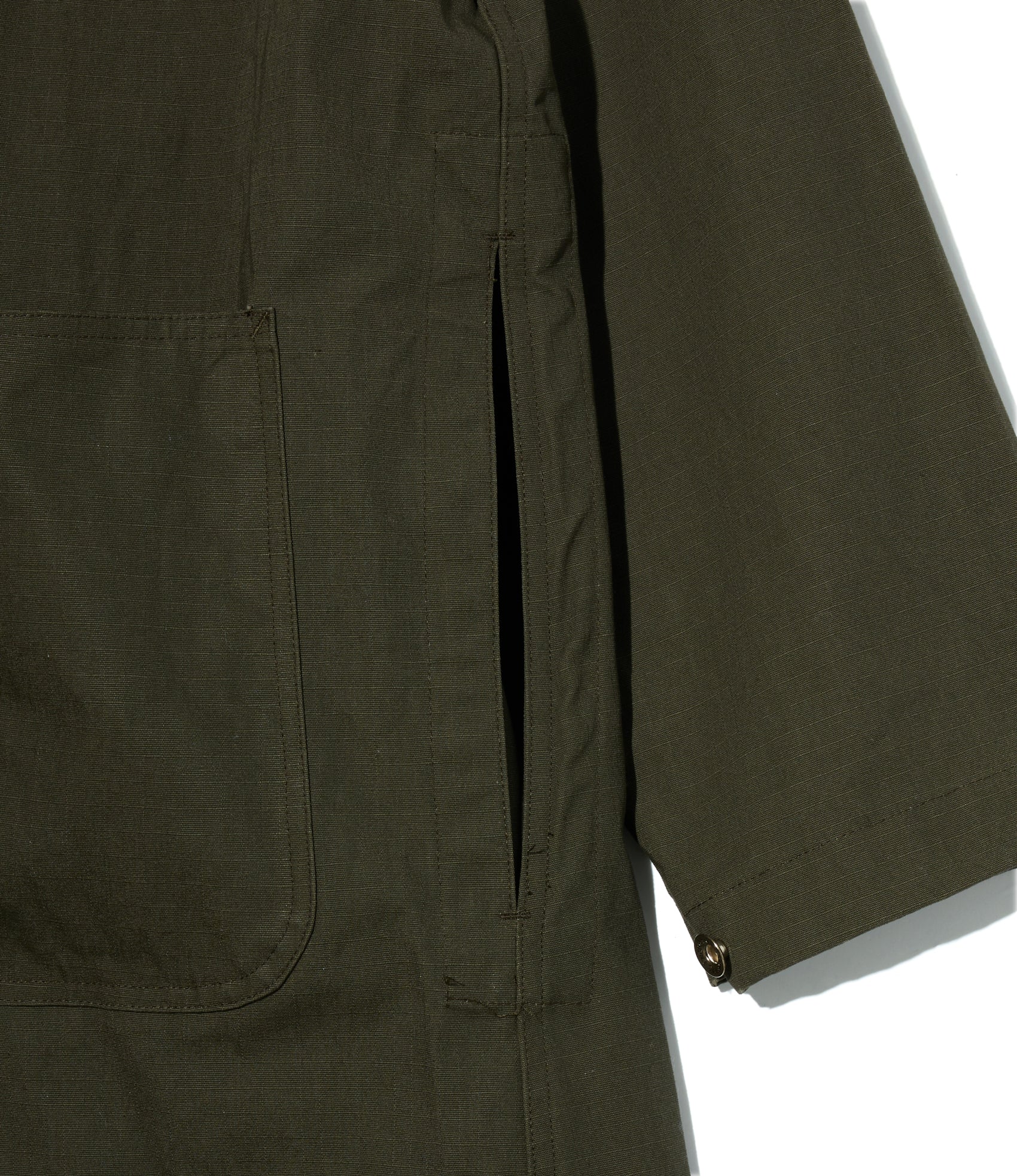 Shop Coat - Olive Heavyweight Cotton Ripstop