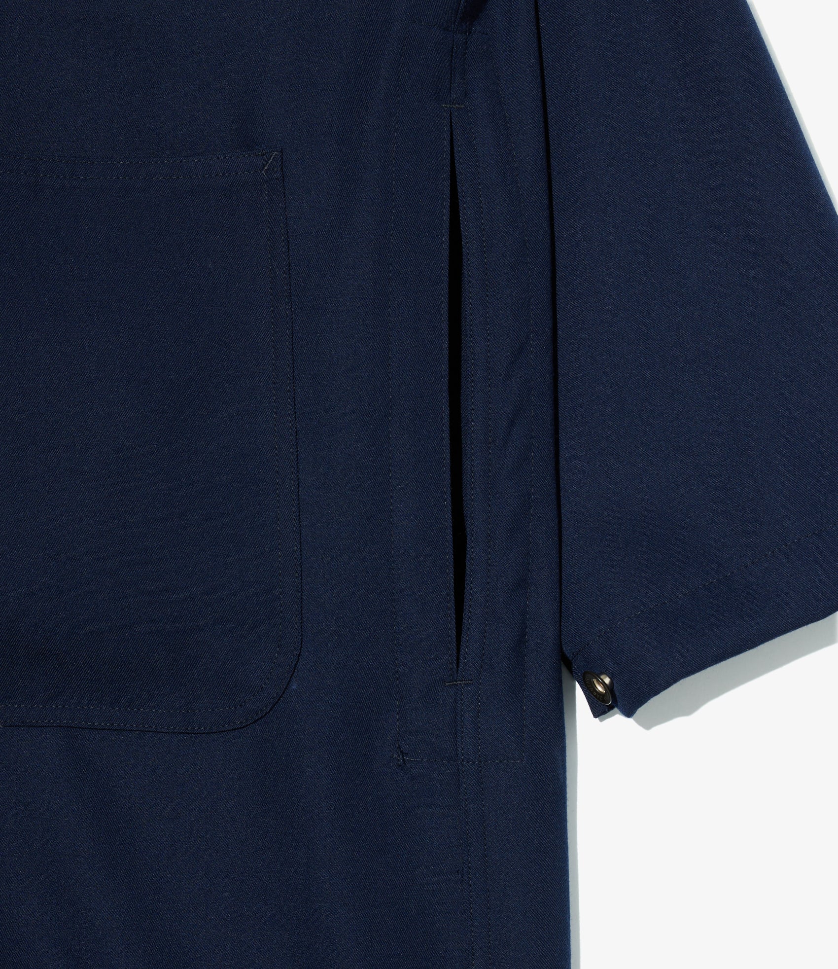 Shop Coat - Dk. Navy Poly Wool Twill Gabardine