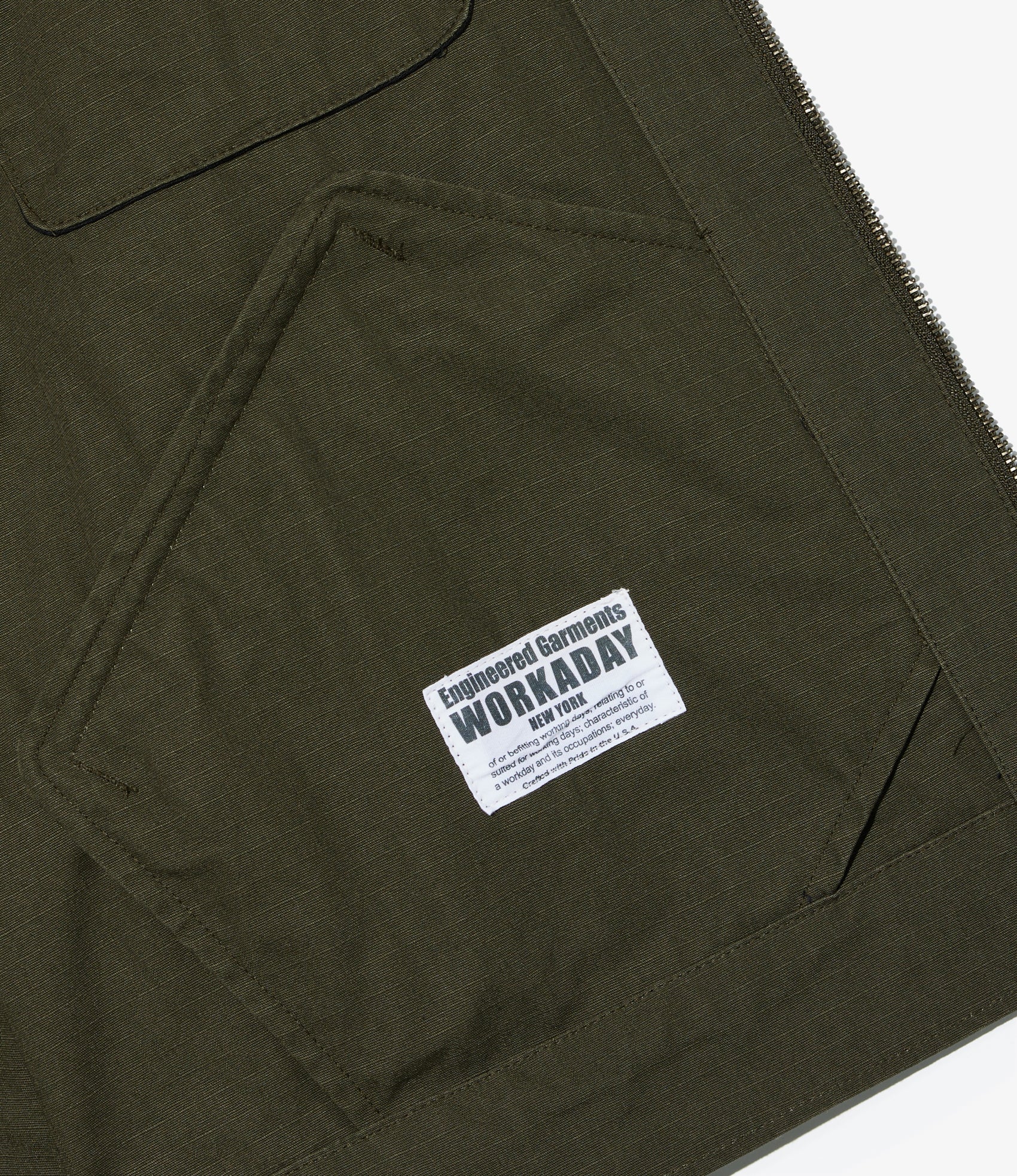 Short Jacket - Olive Heavyweight Cotton Ripstop