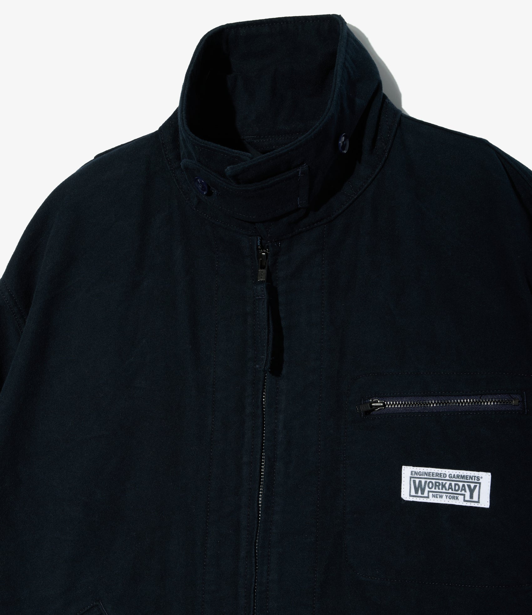 Short Jacket - Dk. Navy Cotton Moleskin