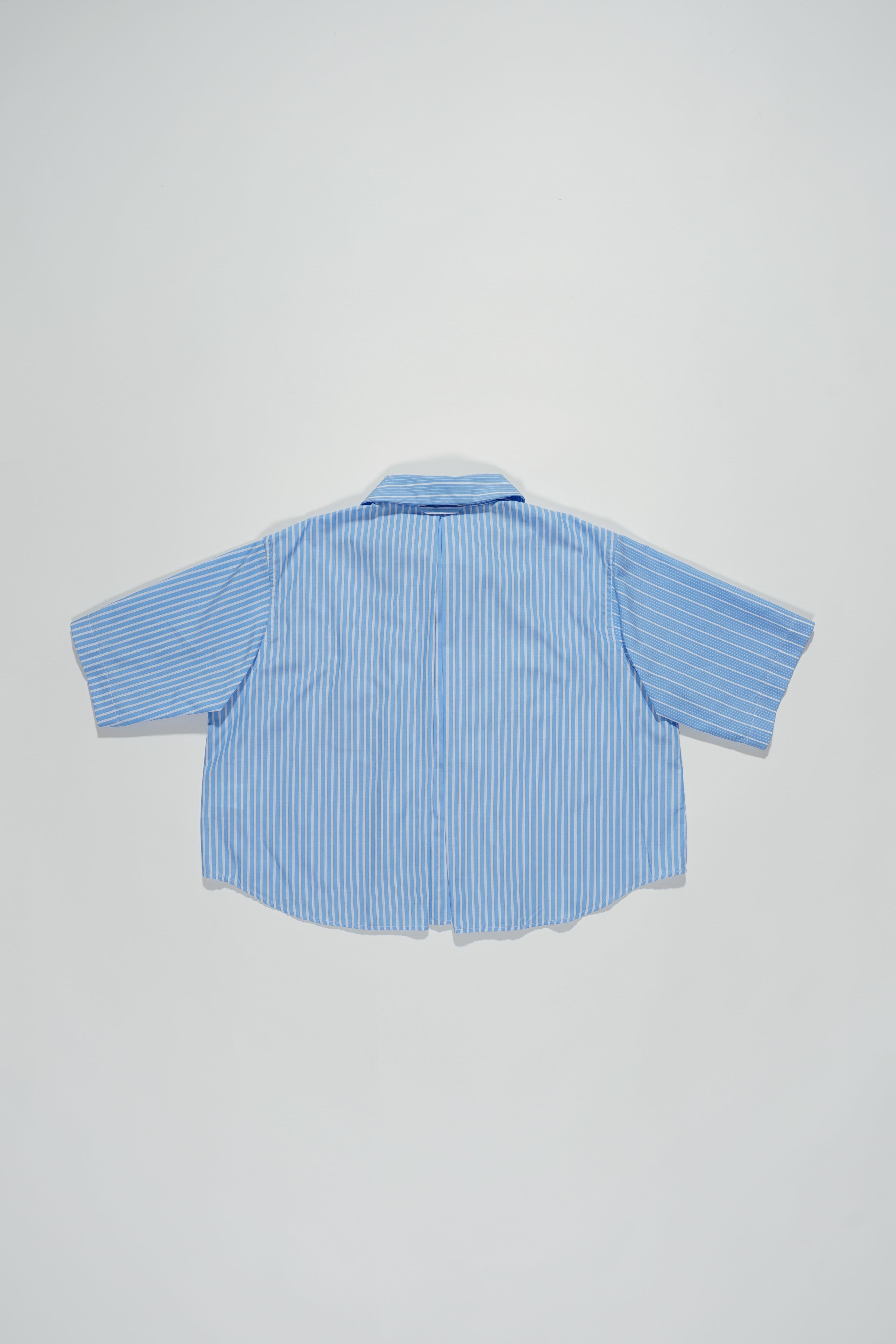 Crest Half Shirt - Blue Medium Pima Stripe