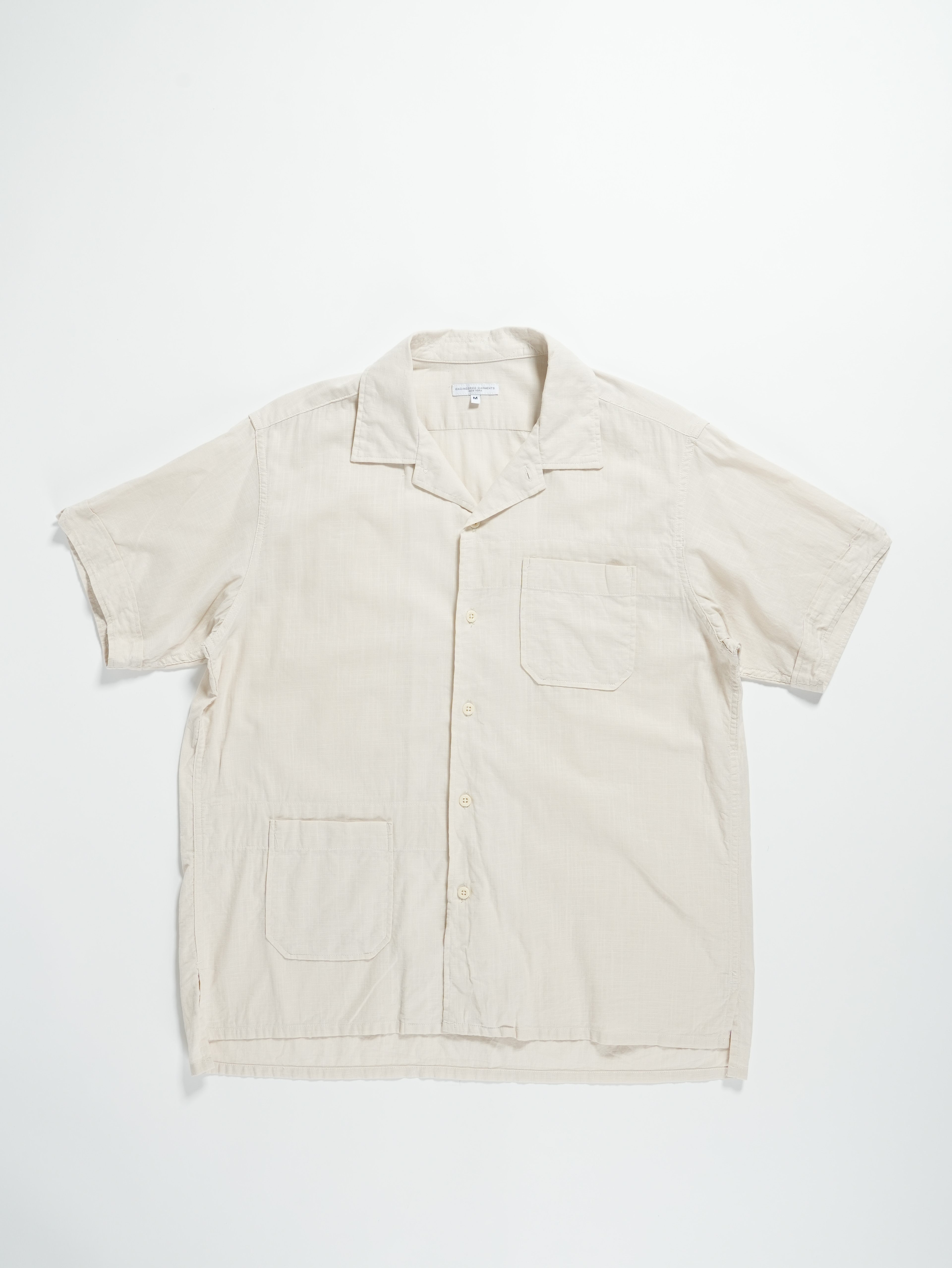 Camp Shirt - Beige Cotton Handkerchief