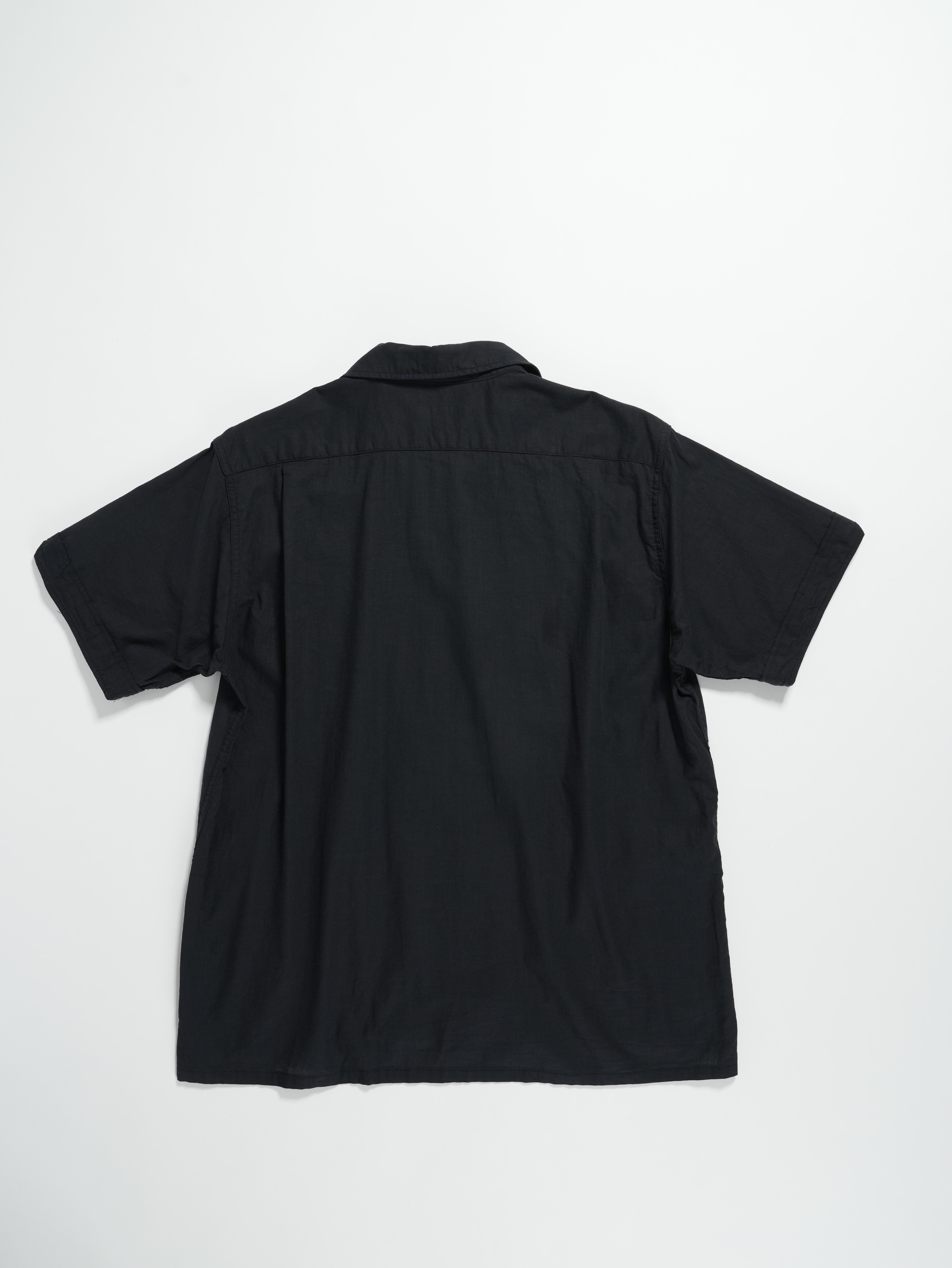 Camp Shirt - Black Cotton Handkerchief