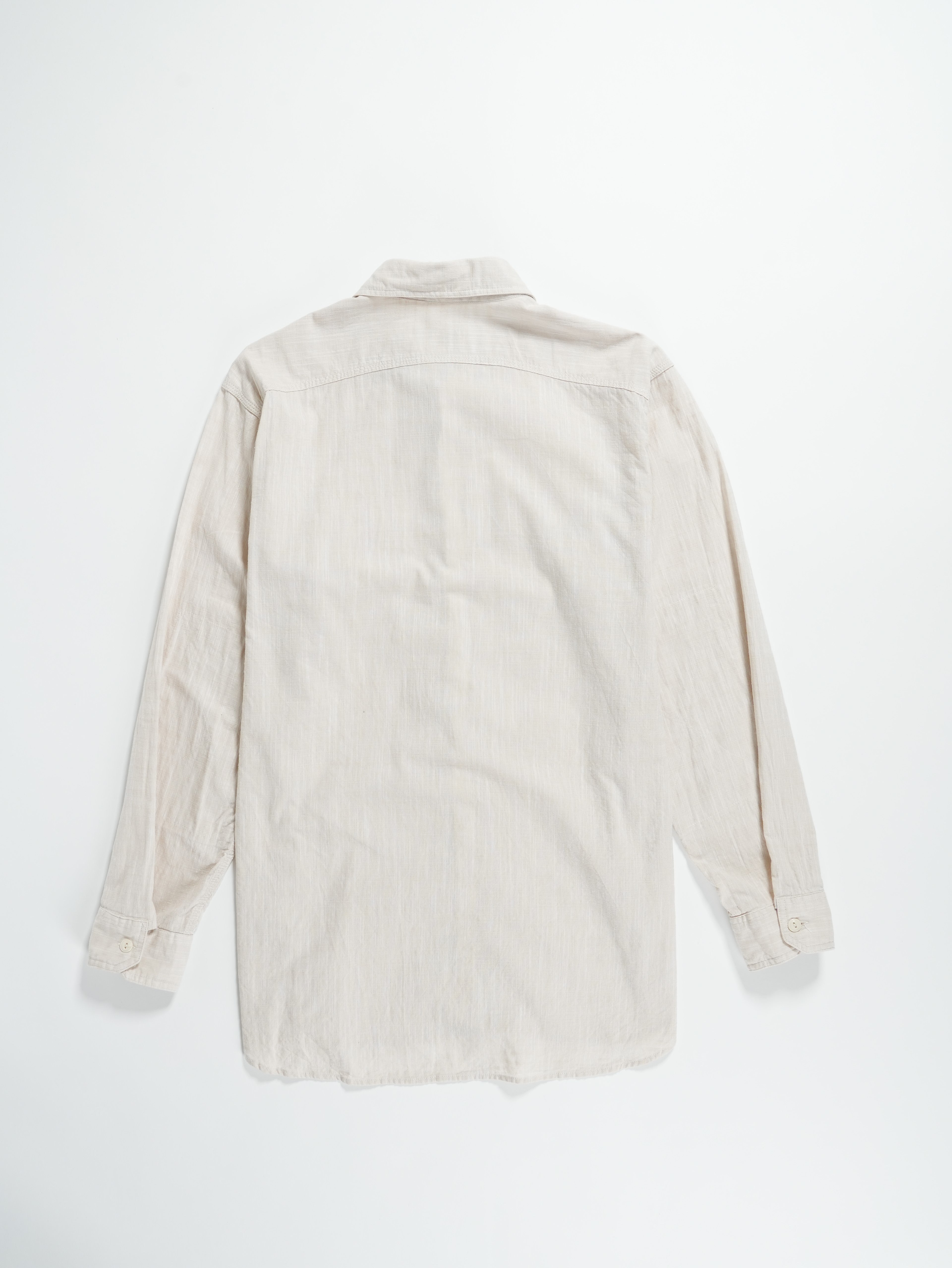 Work Shirt - Beige Cotton Slab