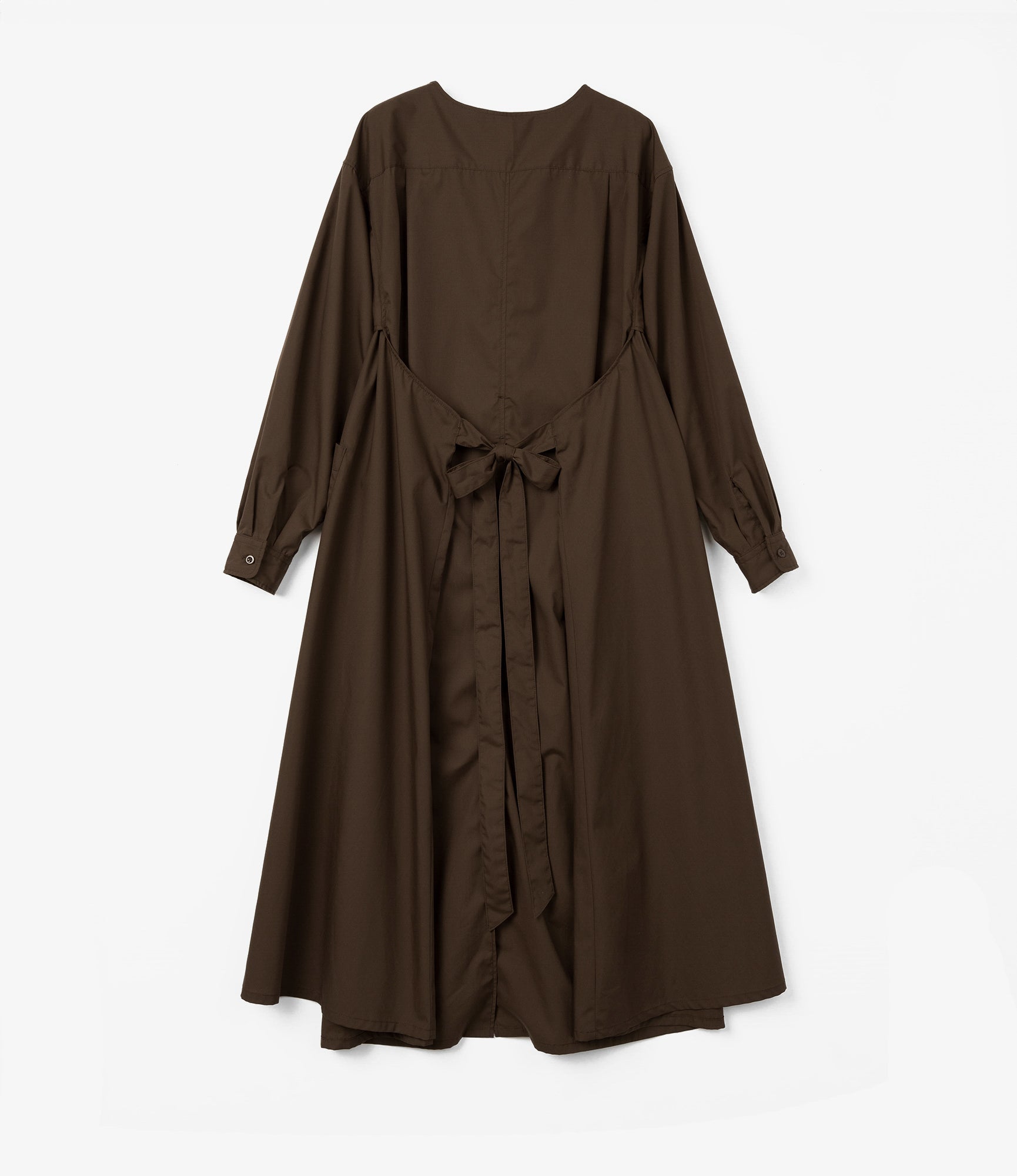 Tie Dress - Brown imperial Broadcloth