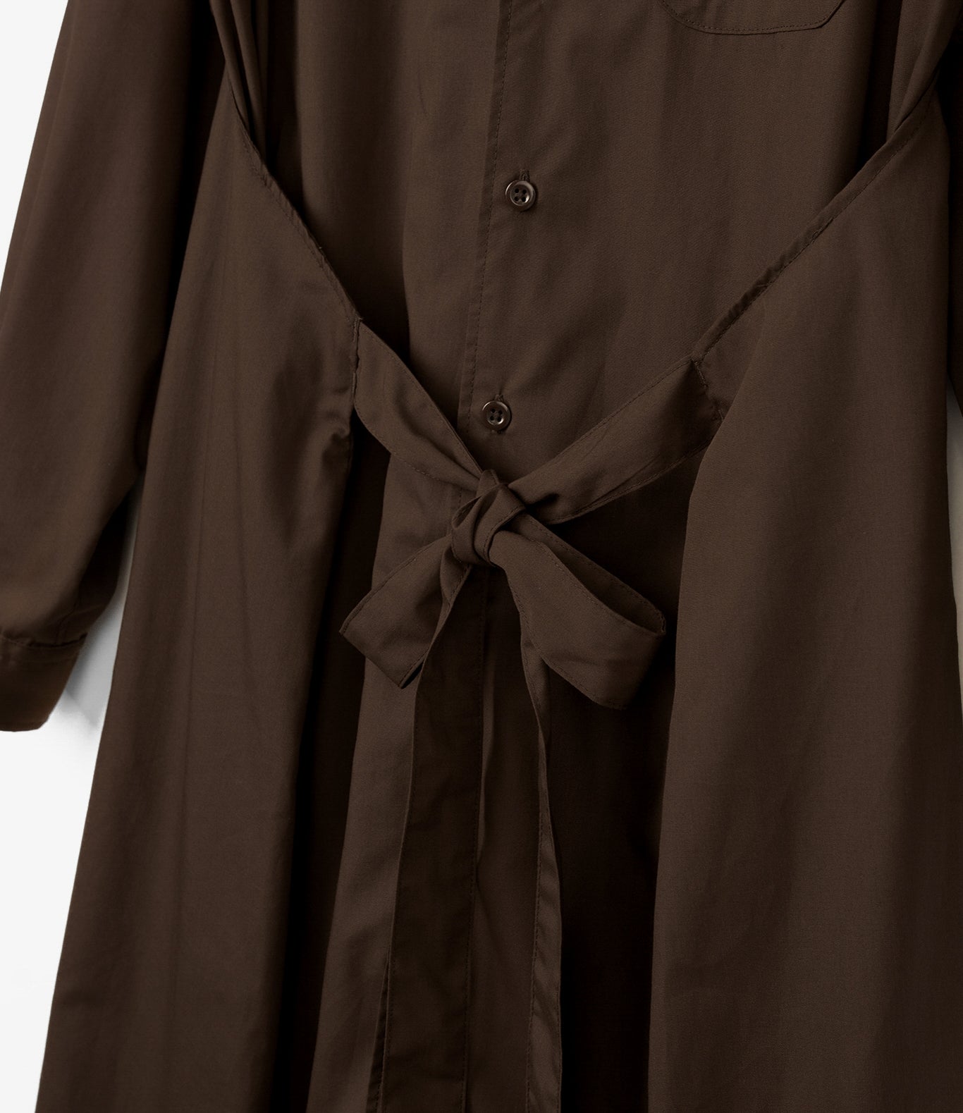 Tie Dress - Brown imperial Broadcloth