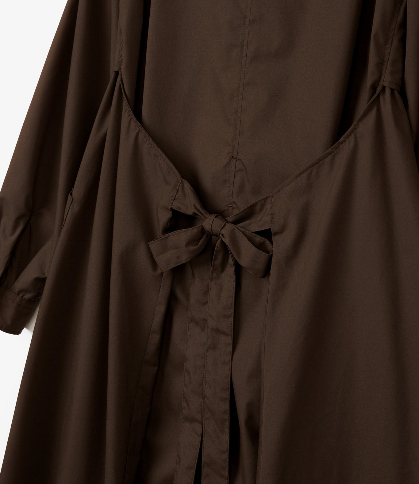Tie Dress - Brown imperial Broadcloth