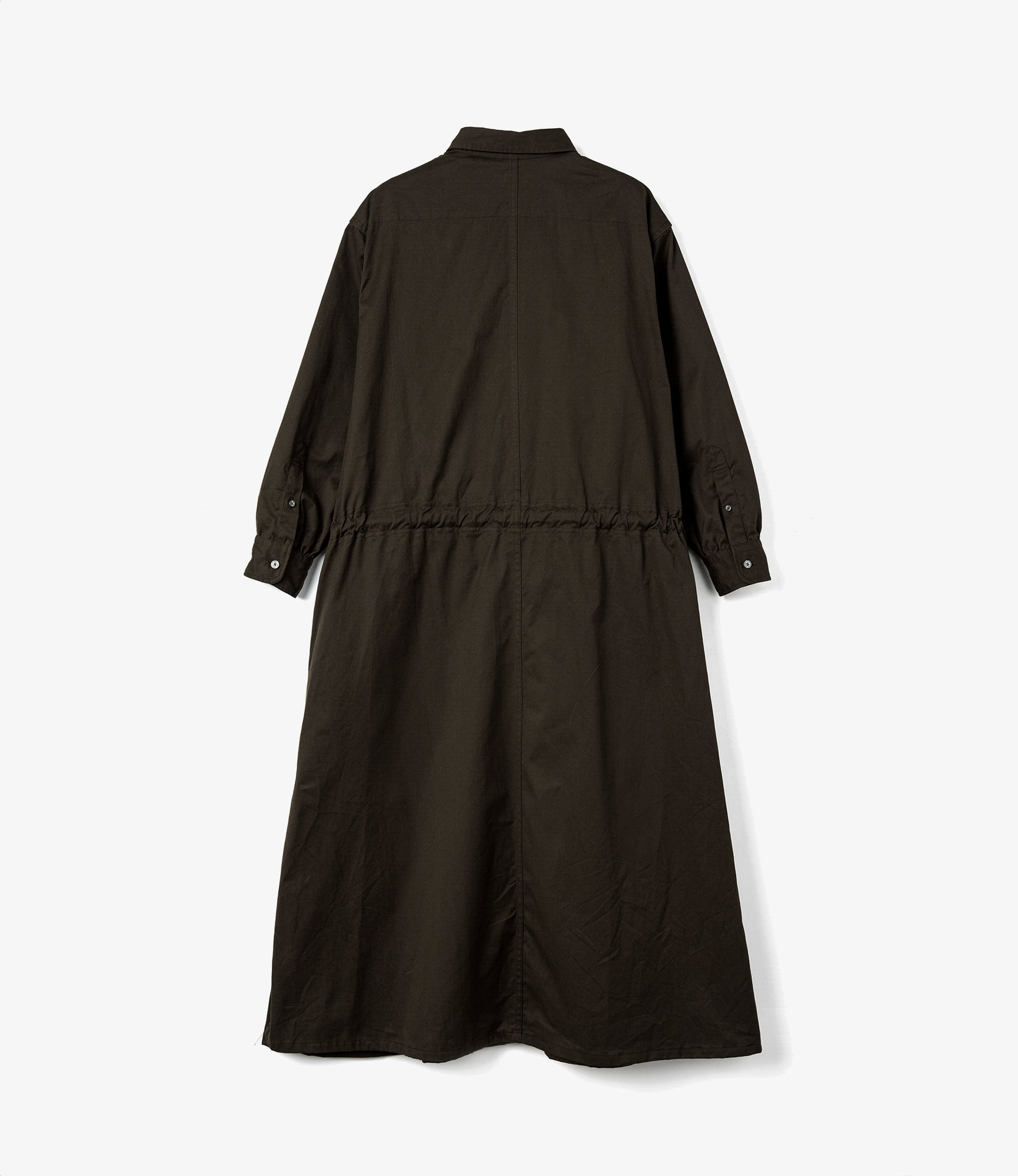 The Button Down Dress - Dk. Brown RAF Twill
