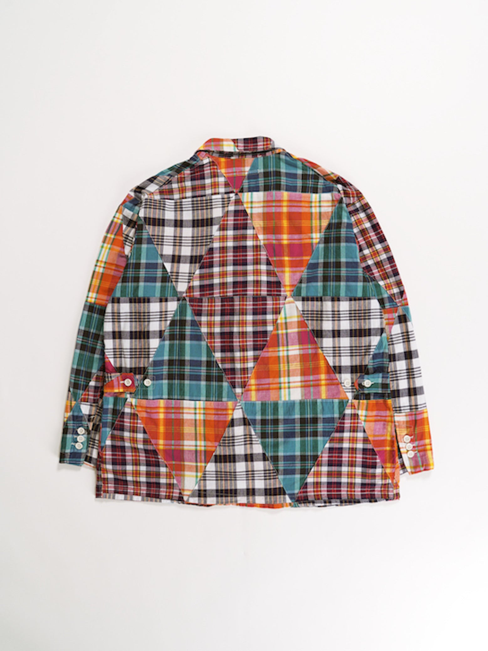 Loiter Jacket - Multi Color Triangle Patchwork Madras