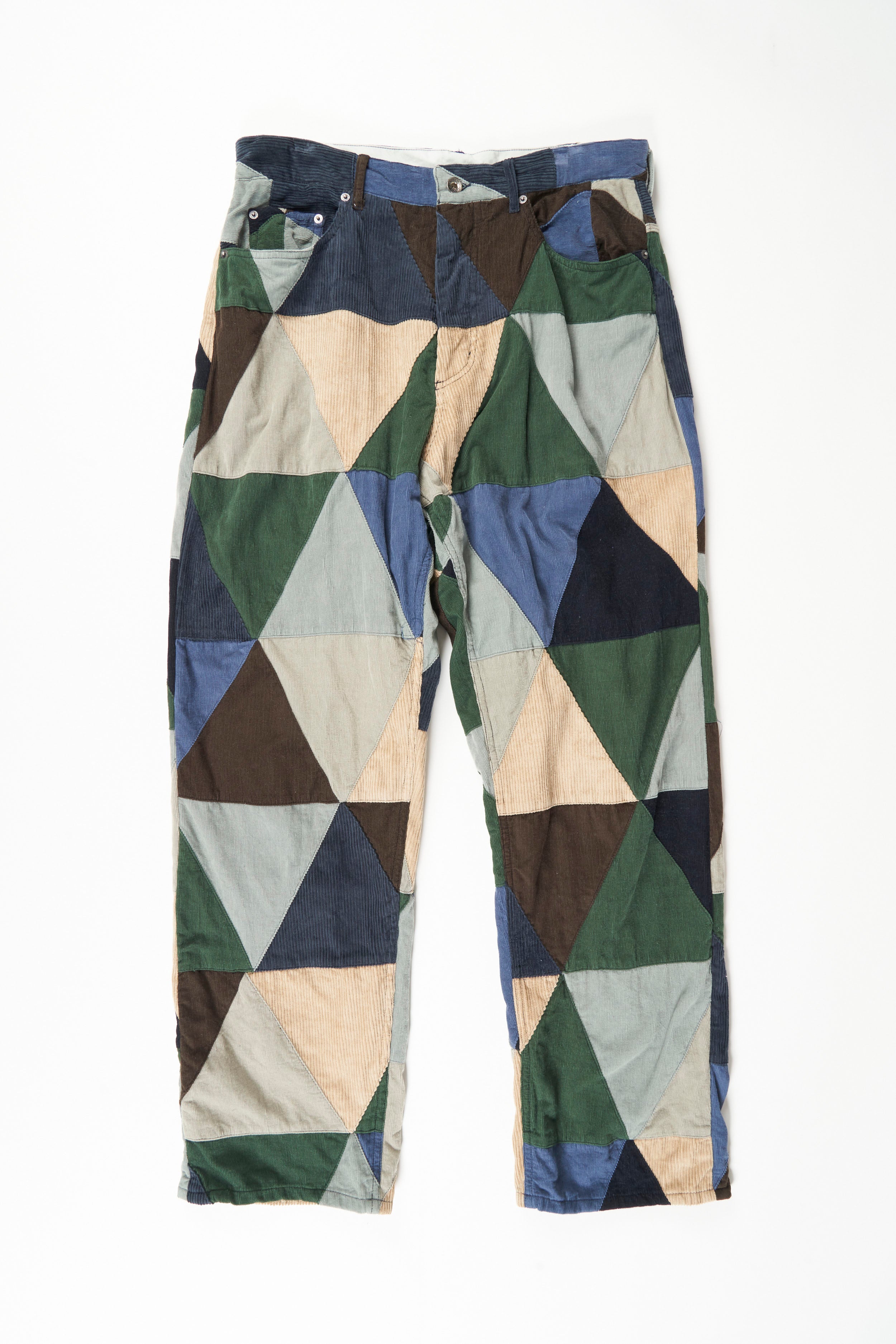 RF Jeans - Multi Color Triangle Corduroy Patchwork