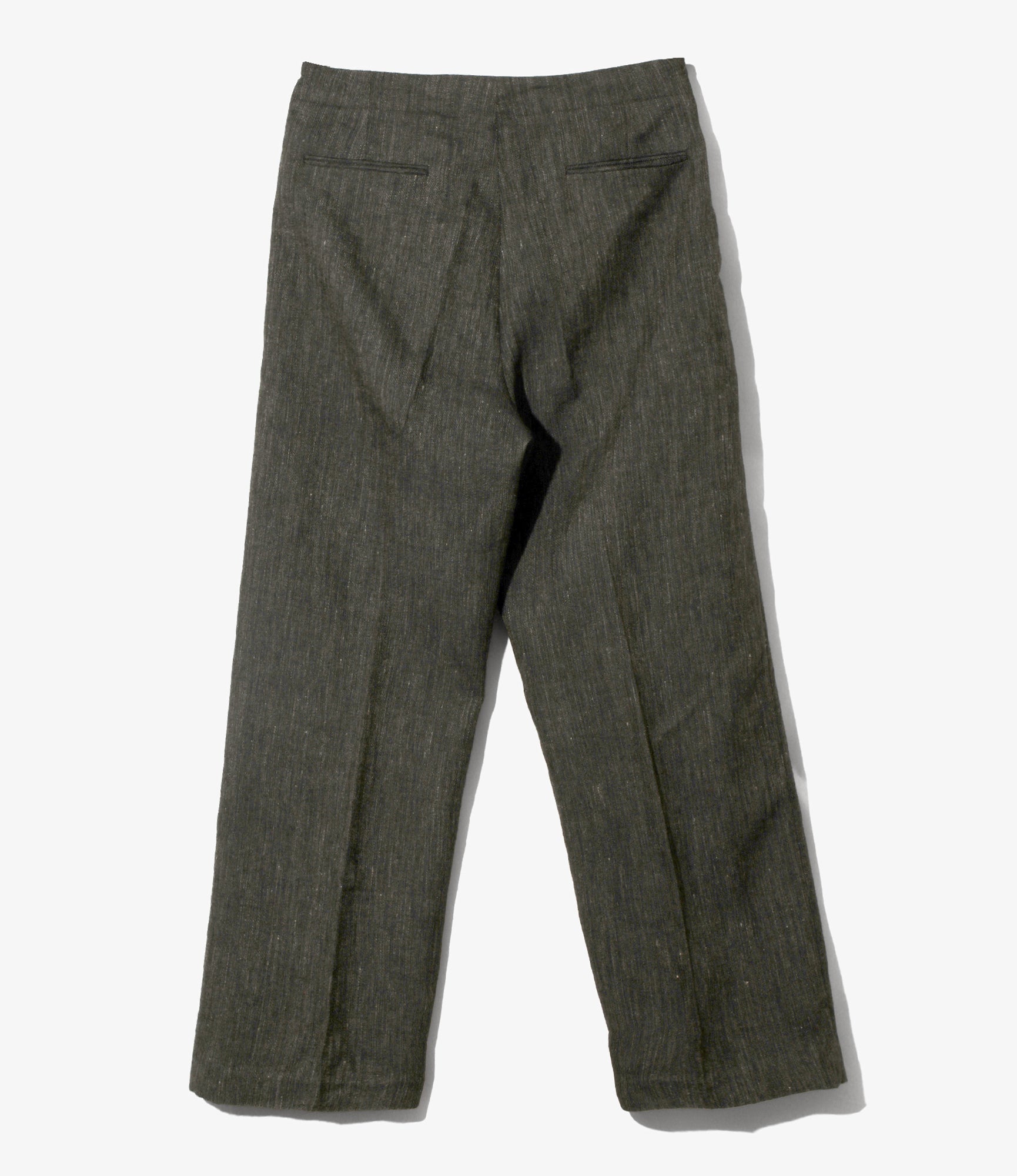 Belted Pant - Black - Linen Wool Twill