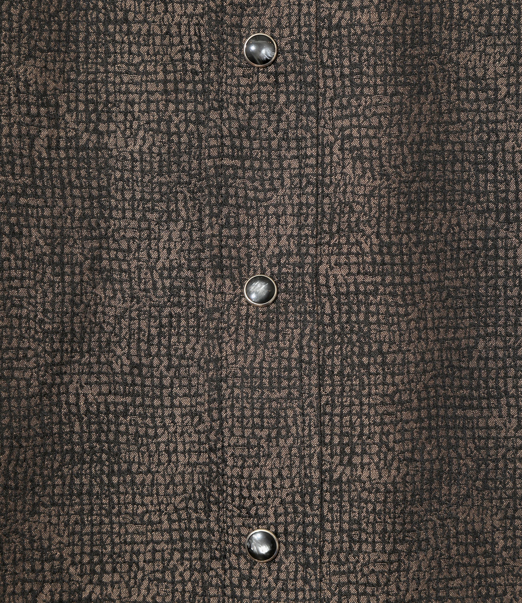 S/S Western Shirt - Brown - Micro Shadow Plaid