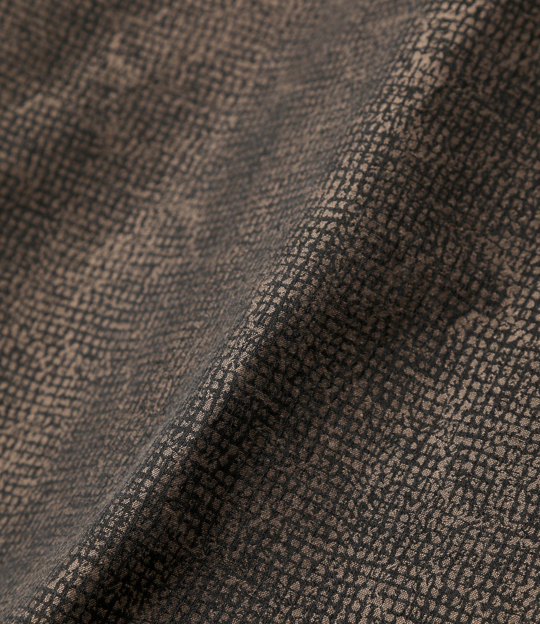 S/S Western Shirt - Brown - Micro Shadow Plaid