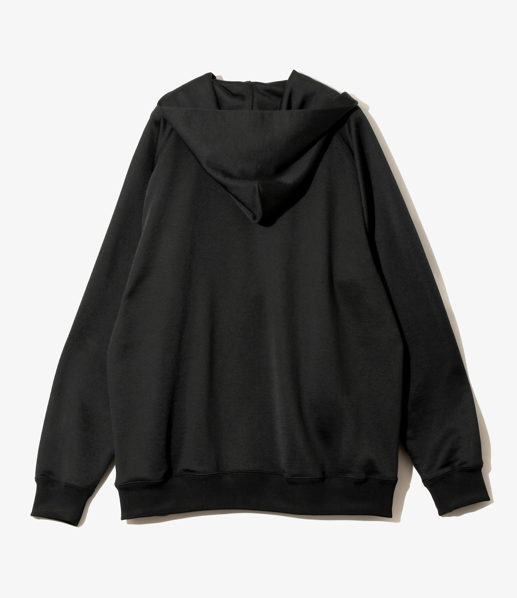 Zipped Hoody - Black - Bright Jersey