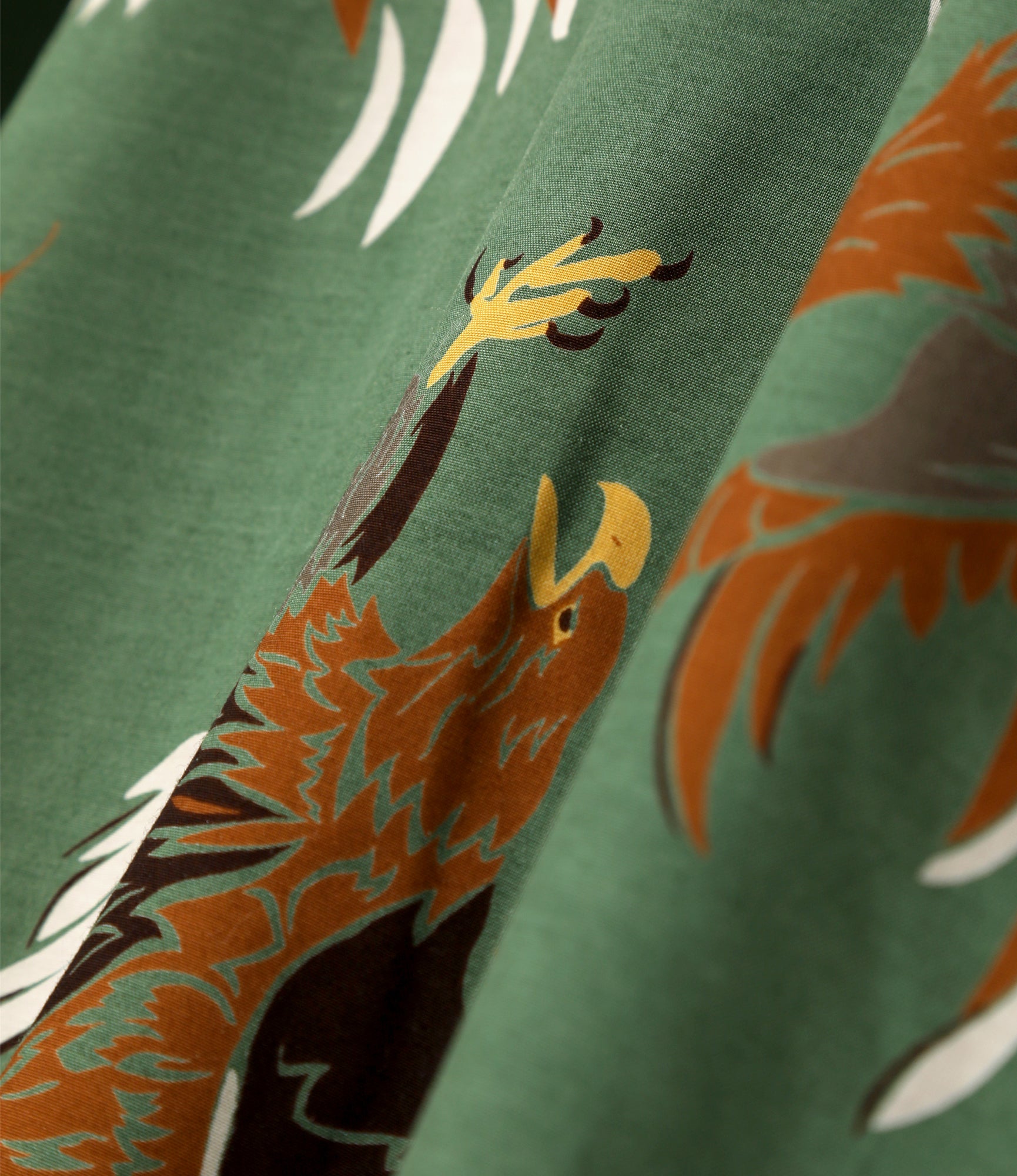 S/S Open Collar Shirt - Green - Eagle