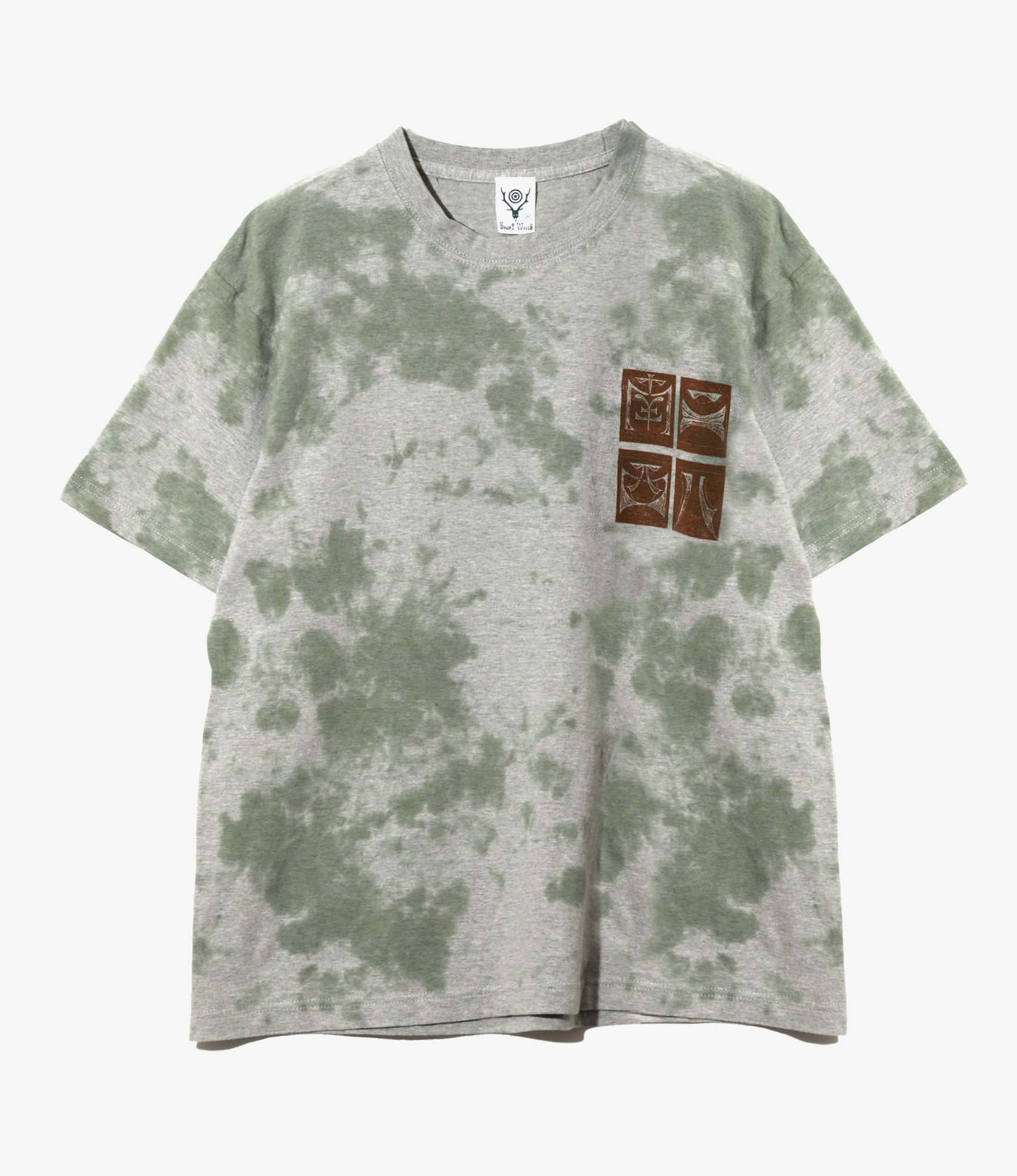 South2 West8 x F.KITAMURA S/S Tee - Green - C/PE Jersey / Pineapple