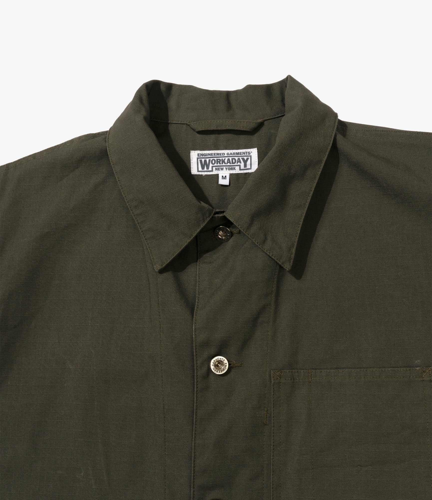 Shop Coat - Olive Heavyweight Cotton Ripstop