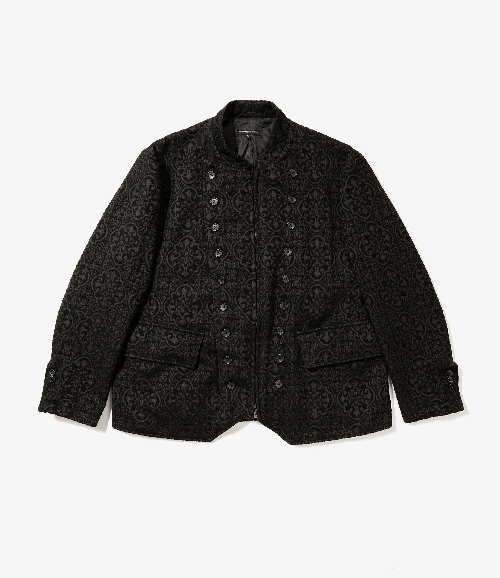 Chelsea Jacket - Black Crest Flocked Jacquard