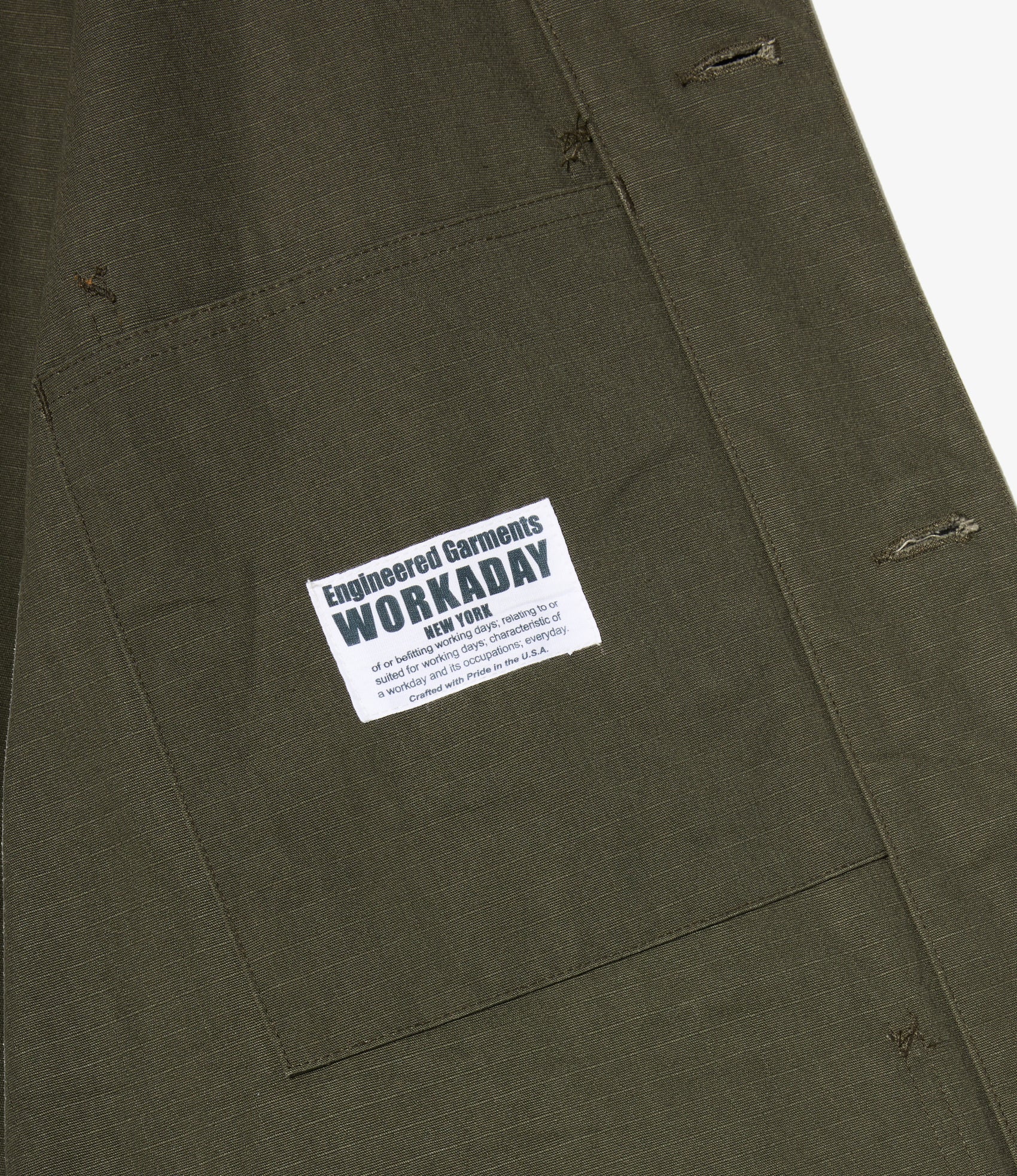 Utility Jacket - Olive Heavyweight Cotton Ripstop