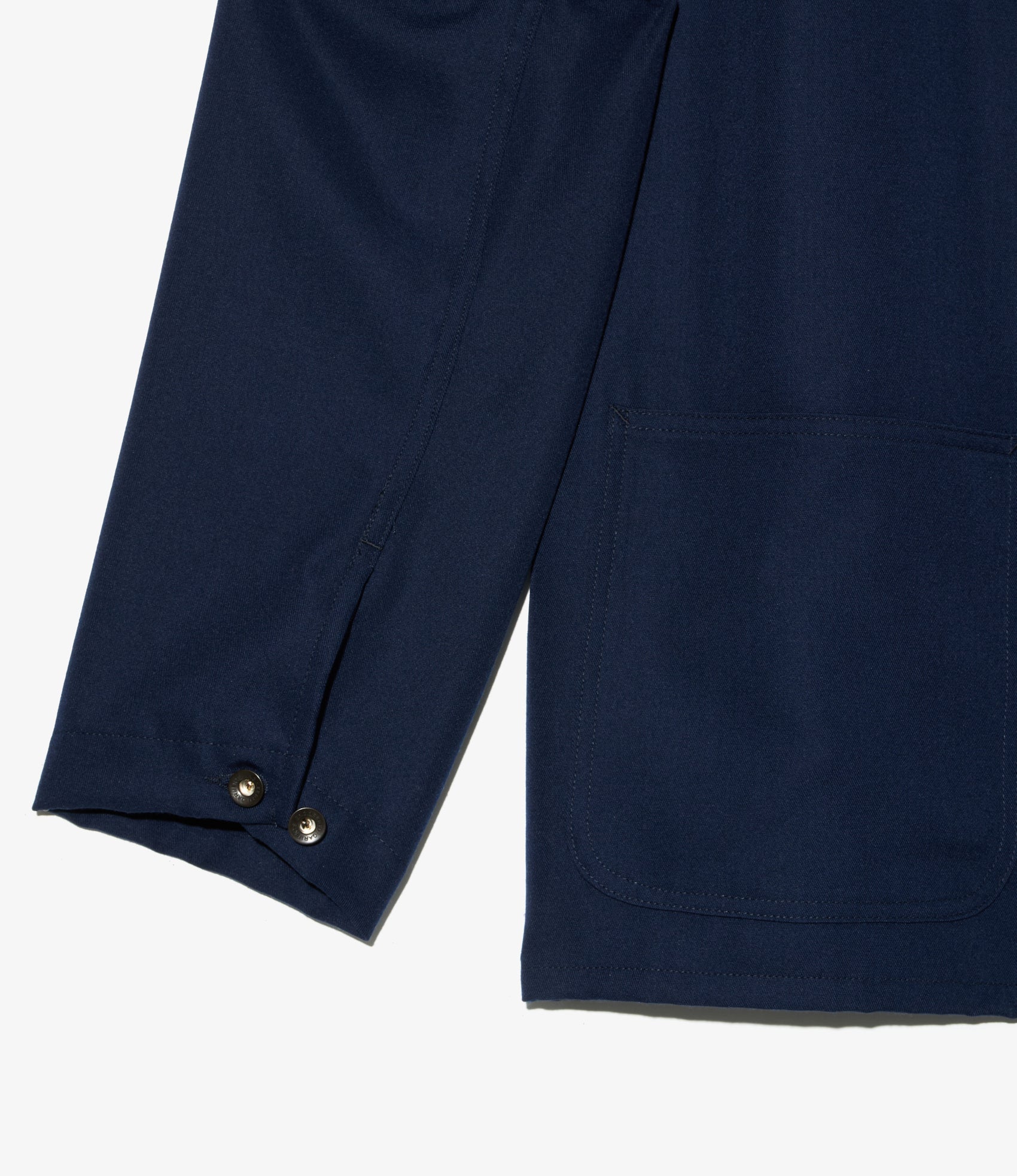 Utility Jacket - Dk. Navy Poly Wool Twill Gabardine