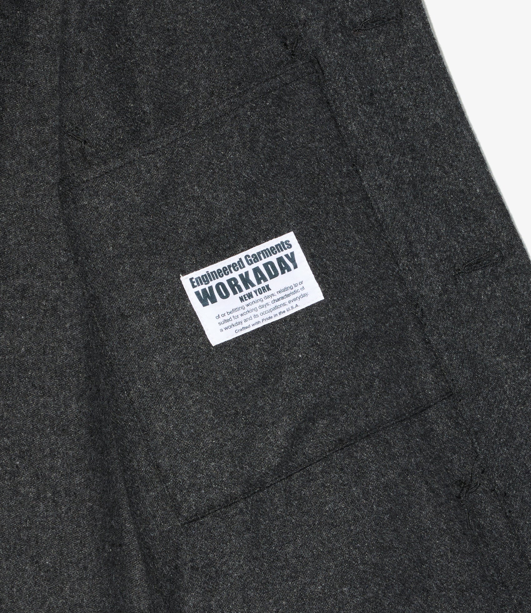 Utility Jacket - Charcoal Worsted Wool Flannel