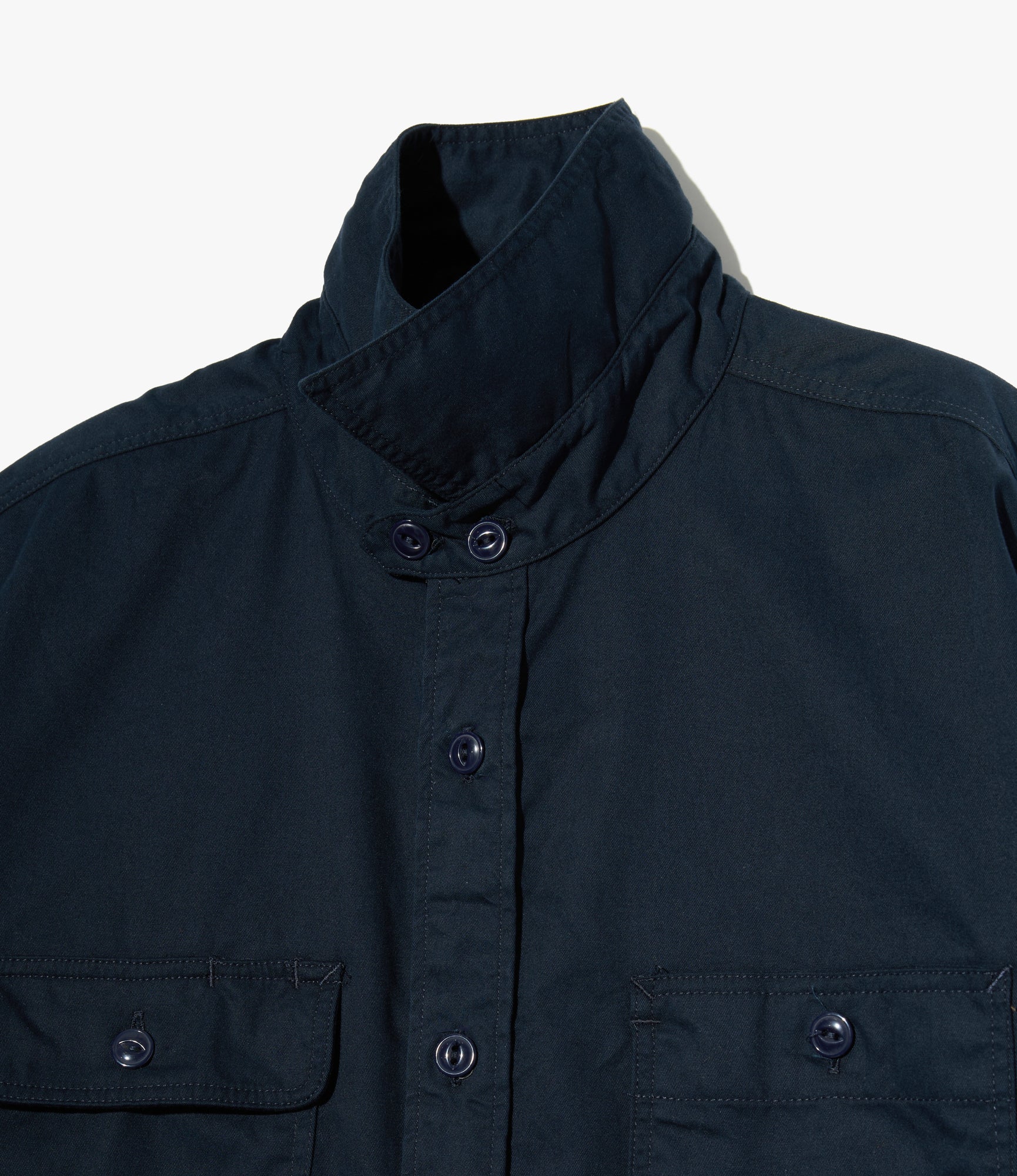 Utility Shirt - Navy Cotton Micro Sanded Twill