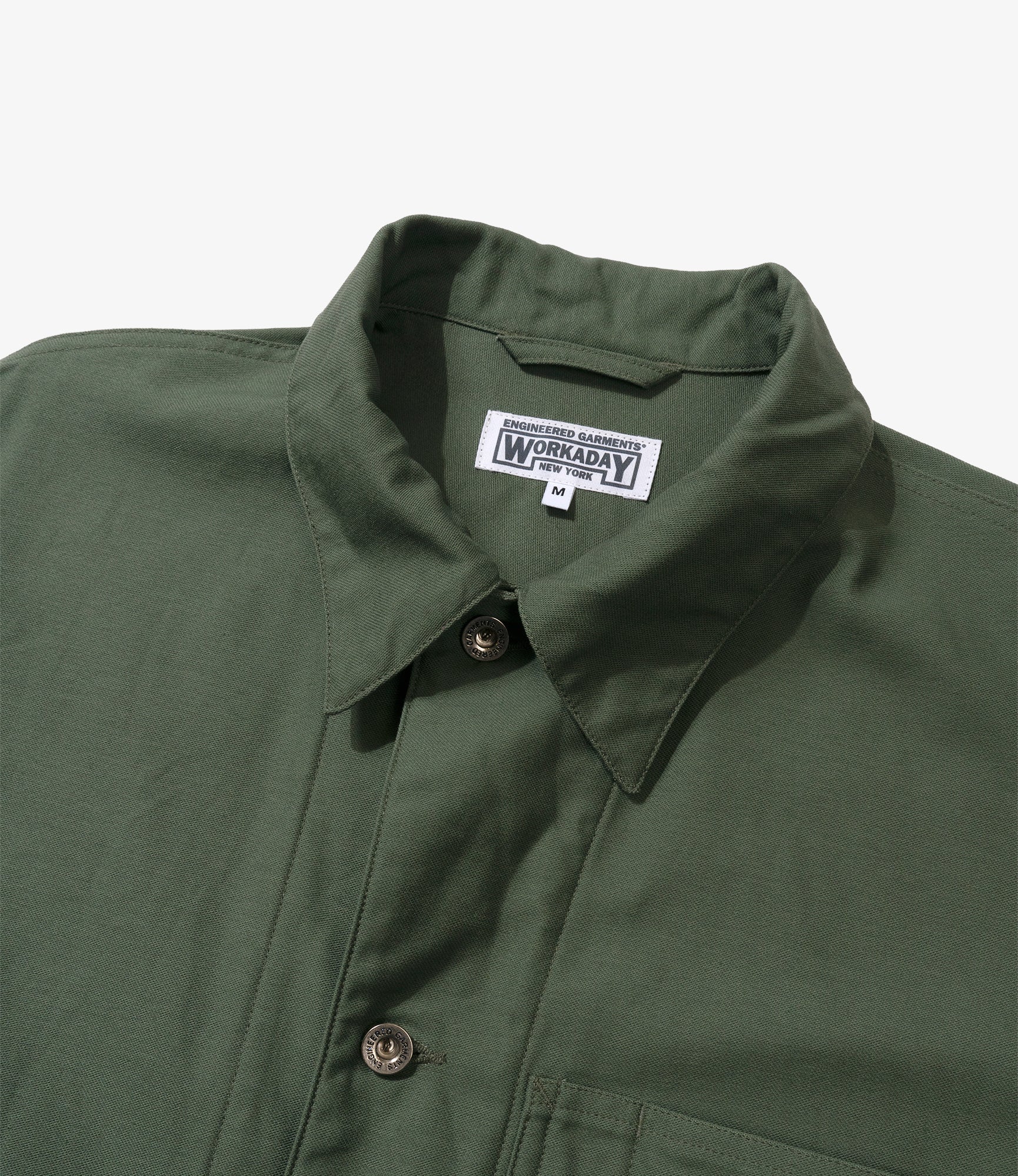 Utility Jacket - Olive Cotton Reverse Sateen