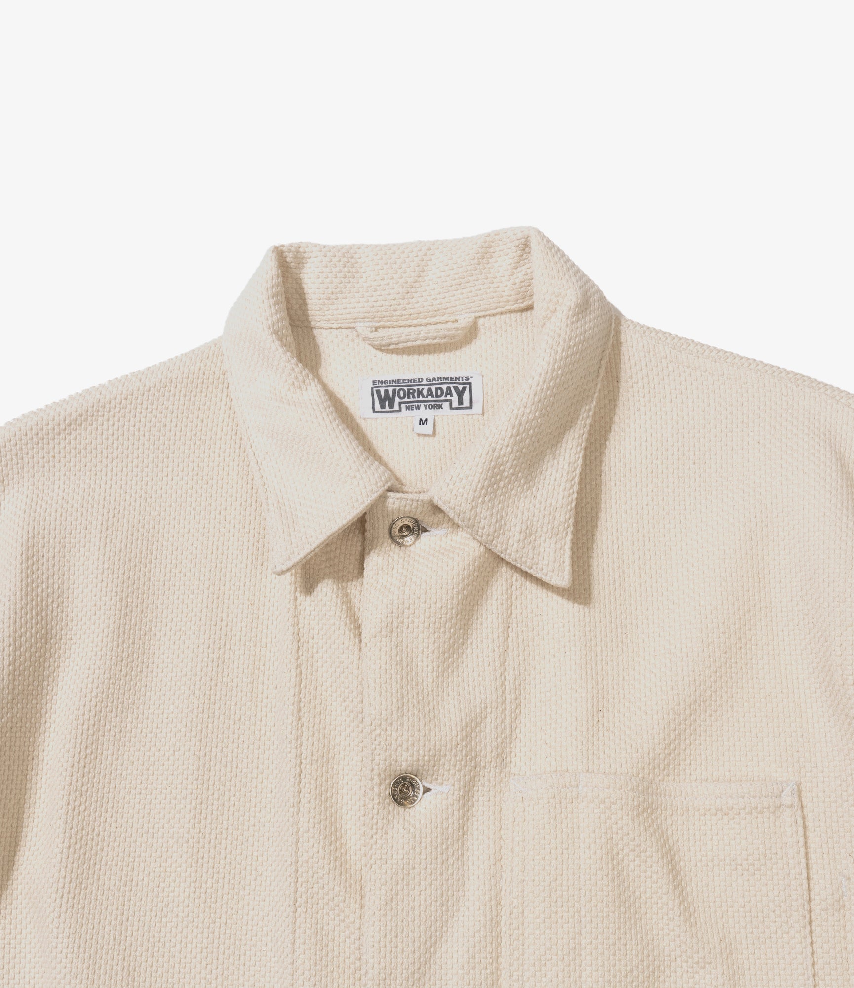 Utility Jacket - Natural Cotton Heavy Basketweave