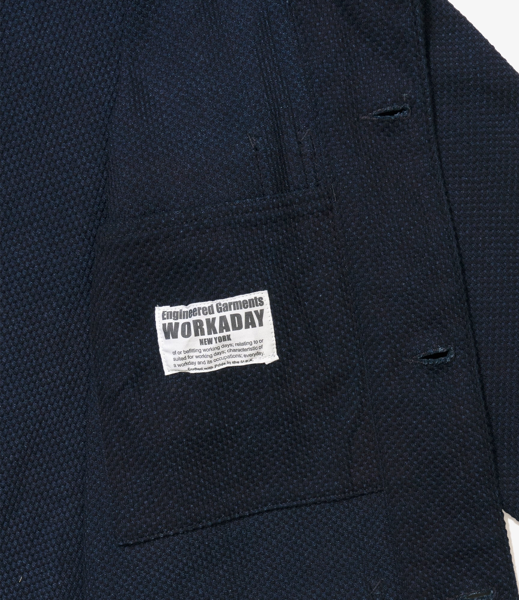 Utility Jacket - Dk. Navy Cotton Heavy Basketweave