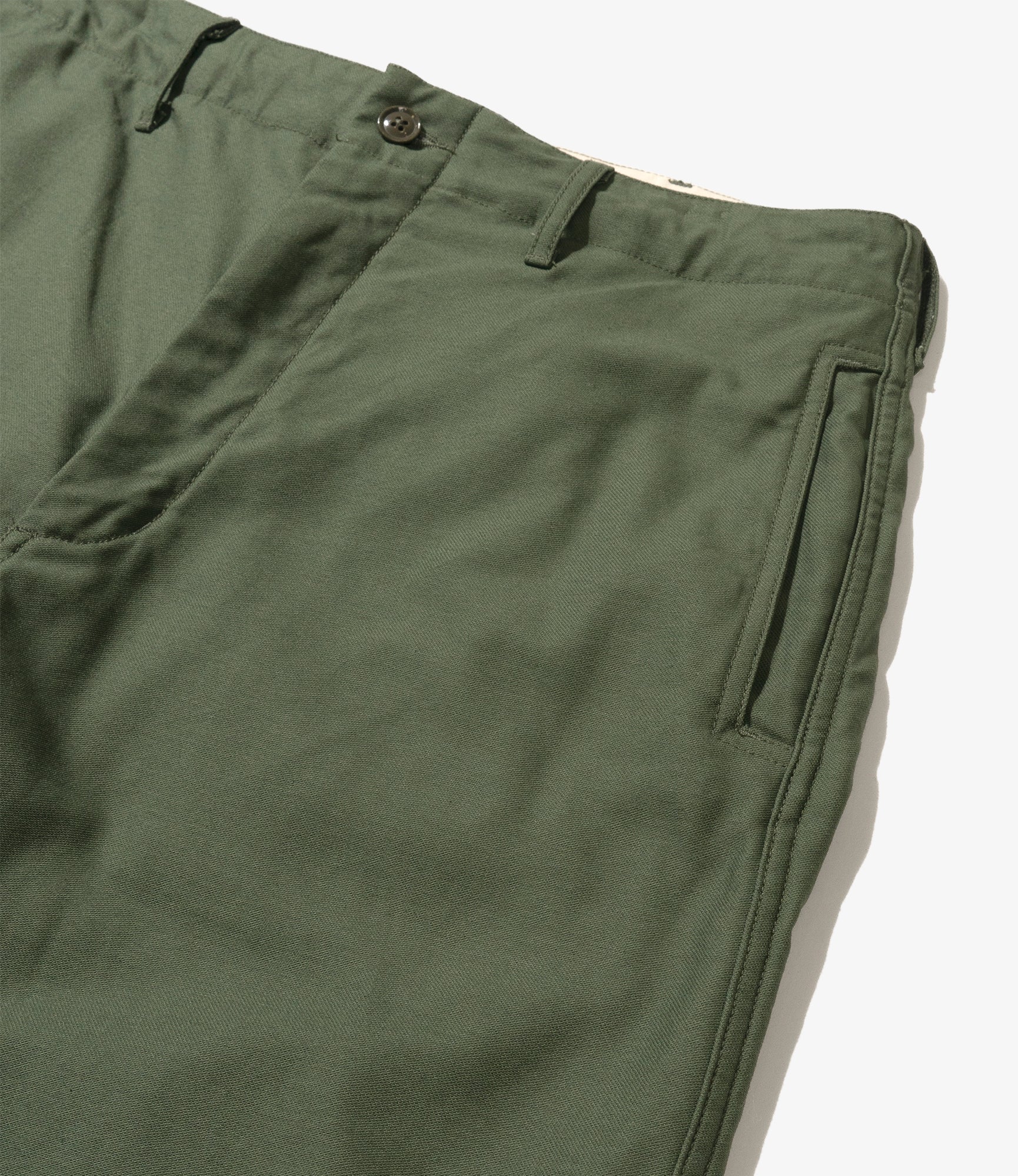 Utility Pant - Olive Cotton Reverse Sateen