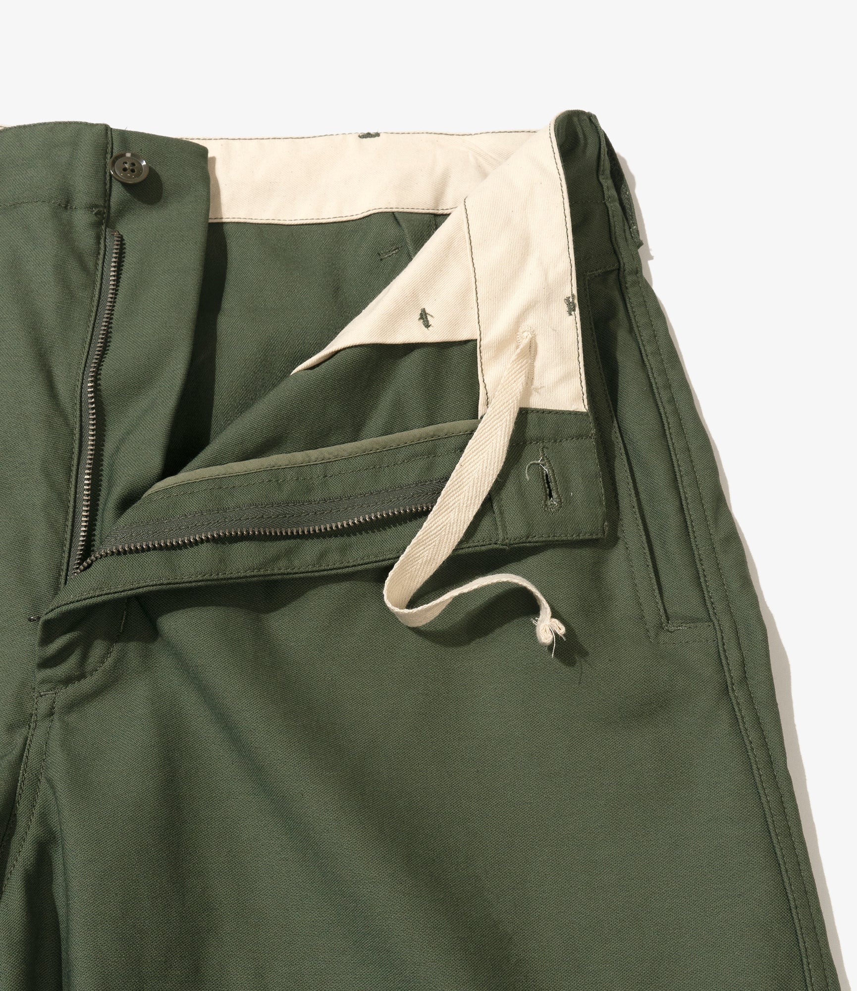 Utility Pant - Olive Cotton Reverse Sateen