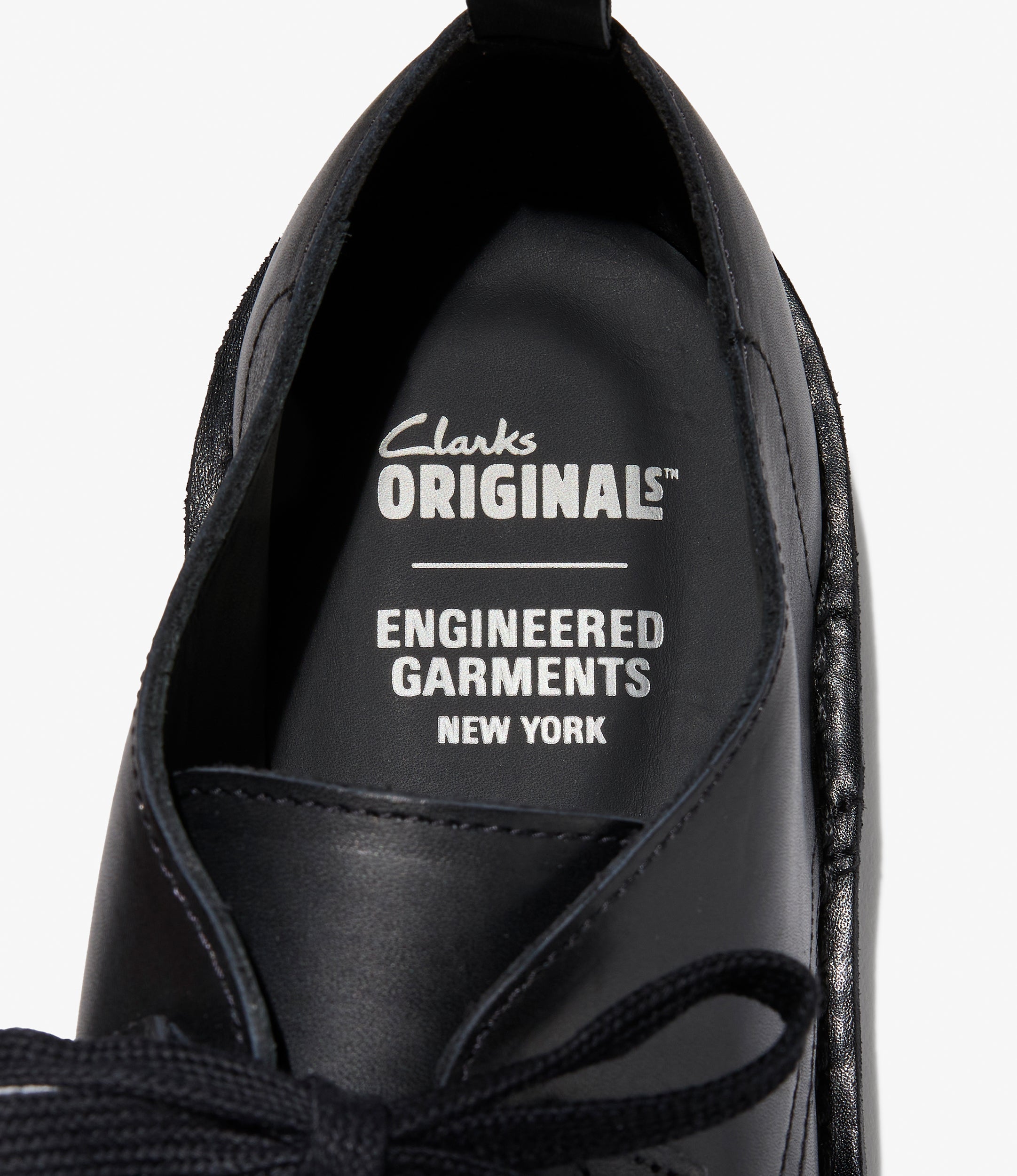 EG x Clarks - Desert Khan - Black Smooth Leather
