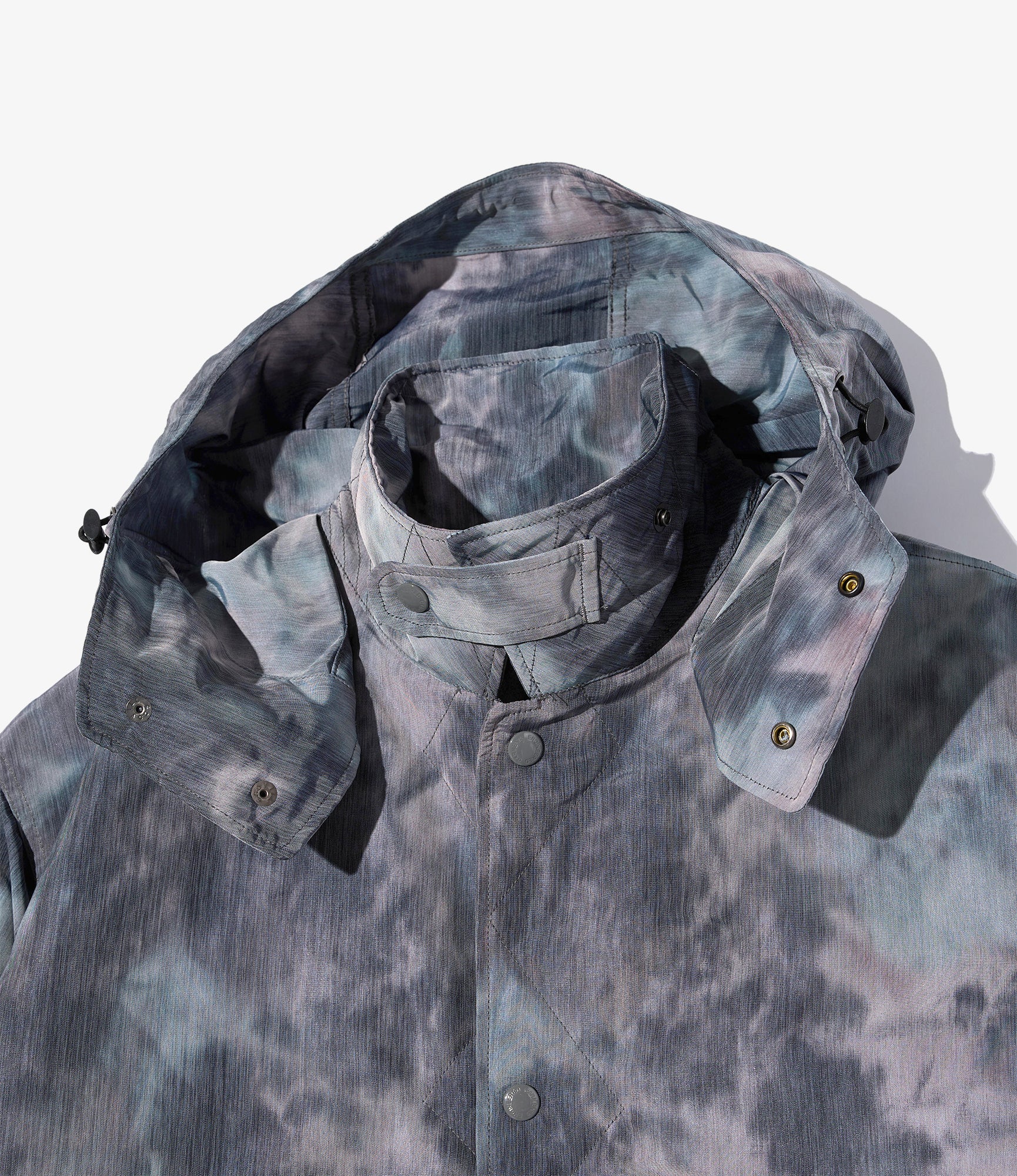 Wind Breaker - Charcoal Polyester Smoke Print