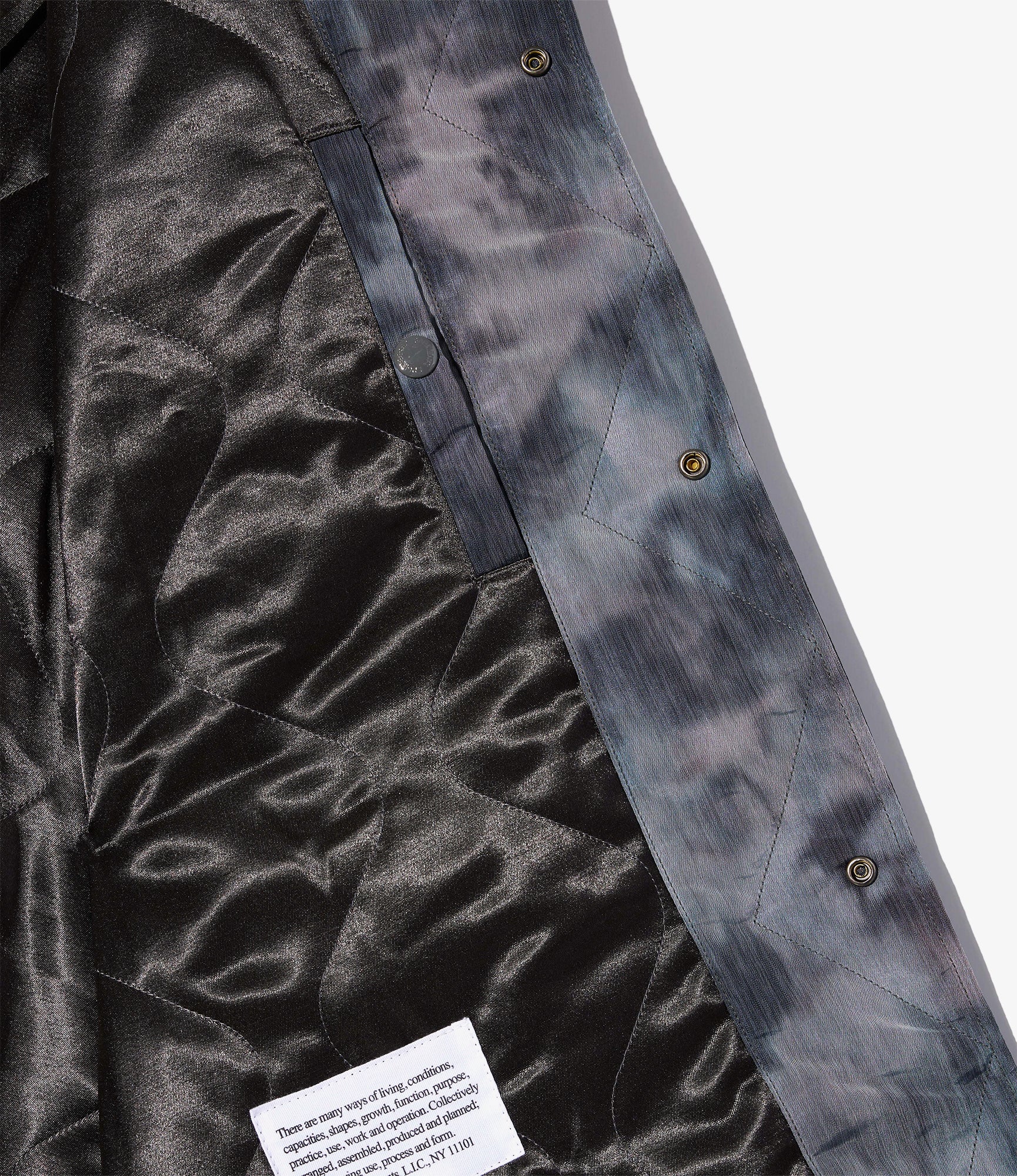 Wind Breaker - Charcoal Polyester Smoke Print